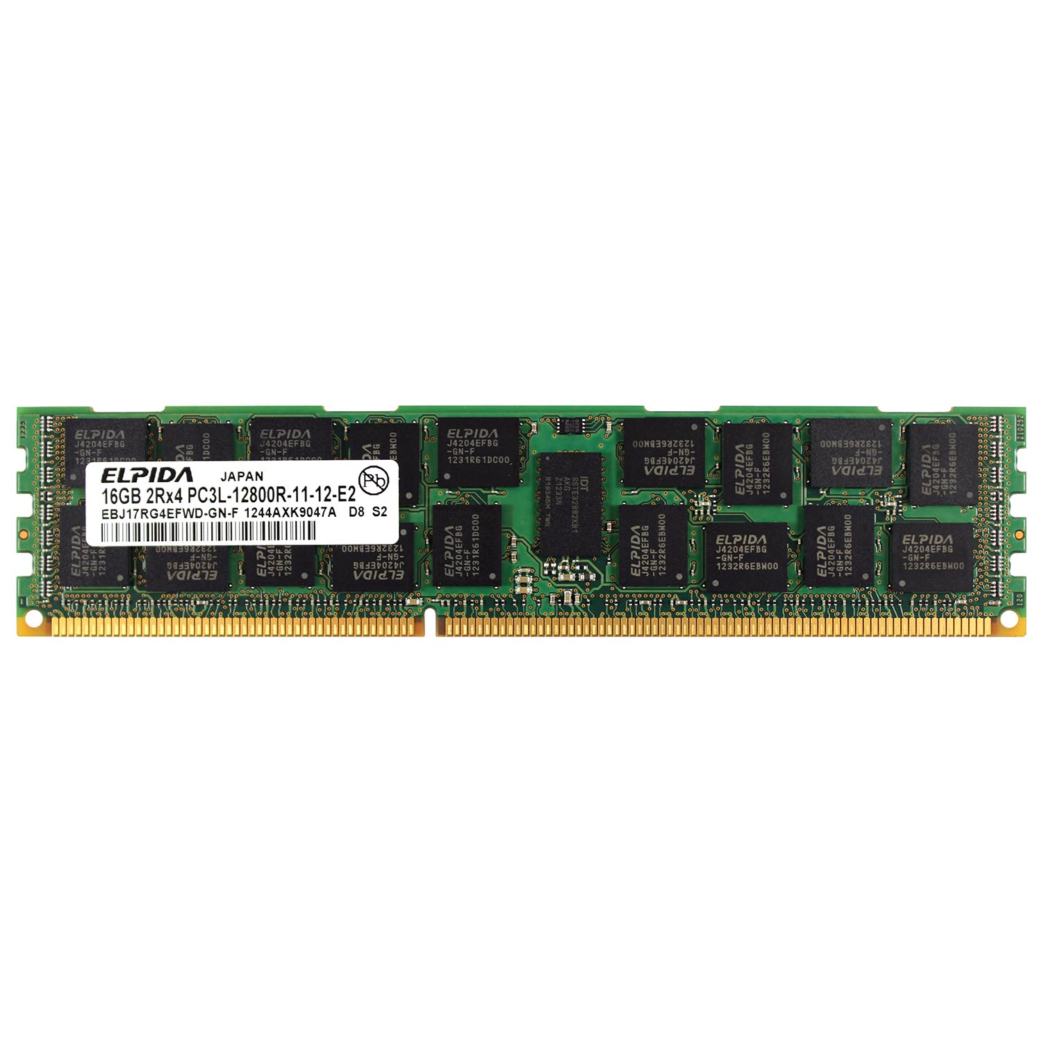 Elpida EBJ17RG4EFWD-GN-F 16GB DDR3 12800R 1600Mhz 1.35v 2rx4 Server Memory Ram