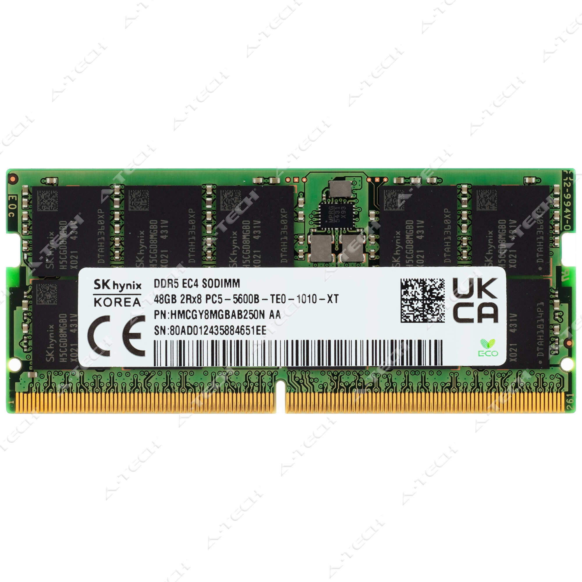 Hynix 48GB DDR5-5600 PC5-44800 2Rx8 EC4 UDIMM Server Memory RAM