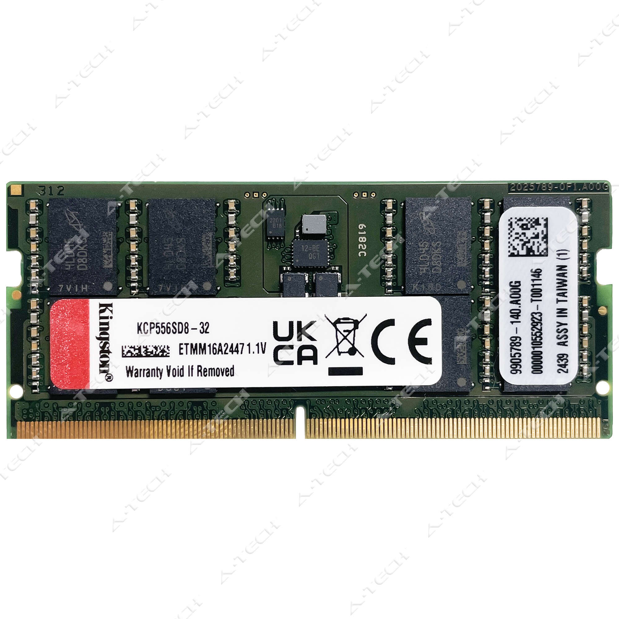 Kingston 32GB DDR5 5600 MHz PC5-44800 2Rx8 SODIMM Laptop Memory