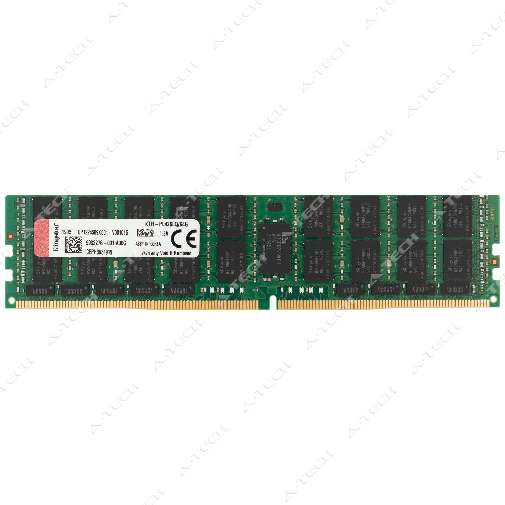 メモリー Kinston DDR4 ECC 64gb. 2400Mhz 32*2 Kingston Technology 32GB DDR4-2400MHz Reg ECC Memory for Select