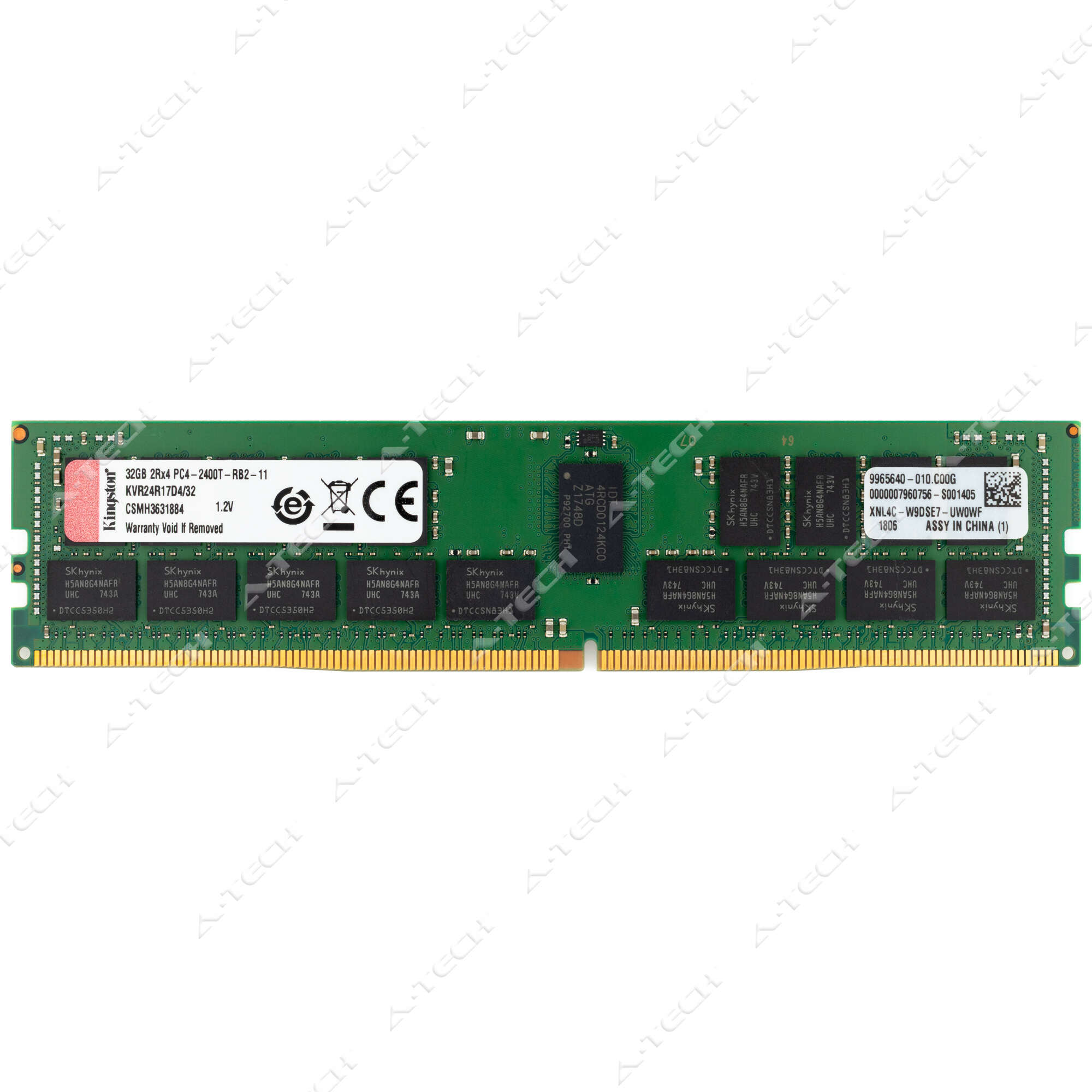 Kingston 32GB DDR4-2400 PC4-19200 2Rx4 ECC RDIMM Server