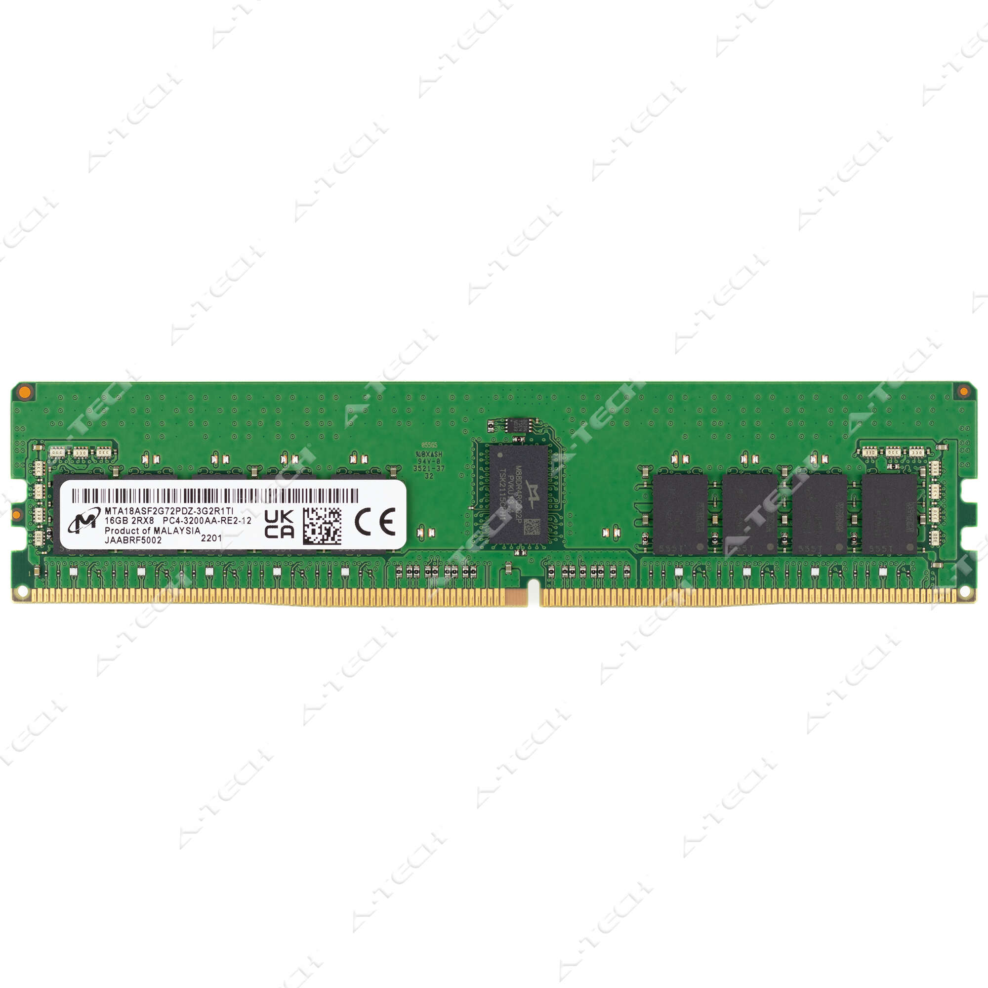 Micron 16GB DDR4 PC4-25600 ECC RDIMM Server Memory RAM