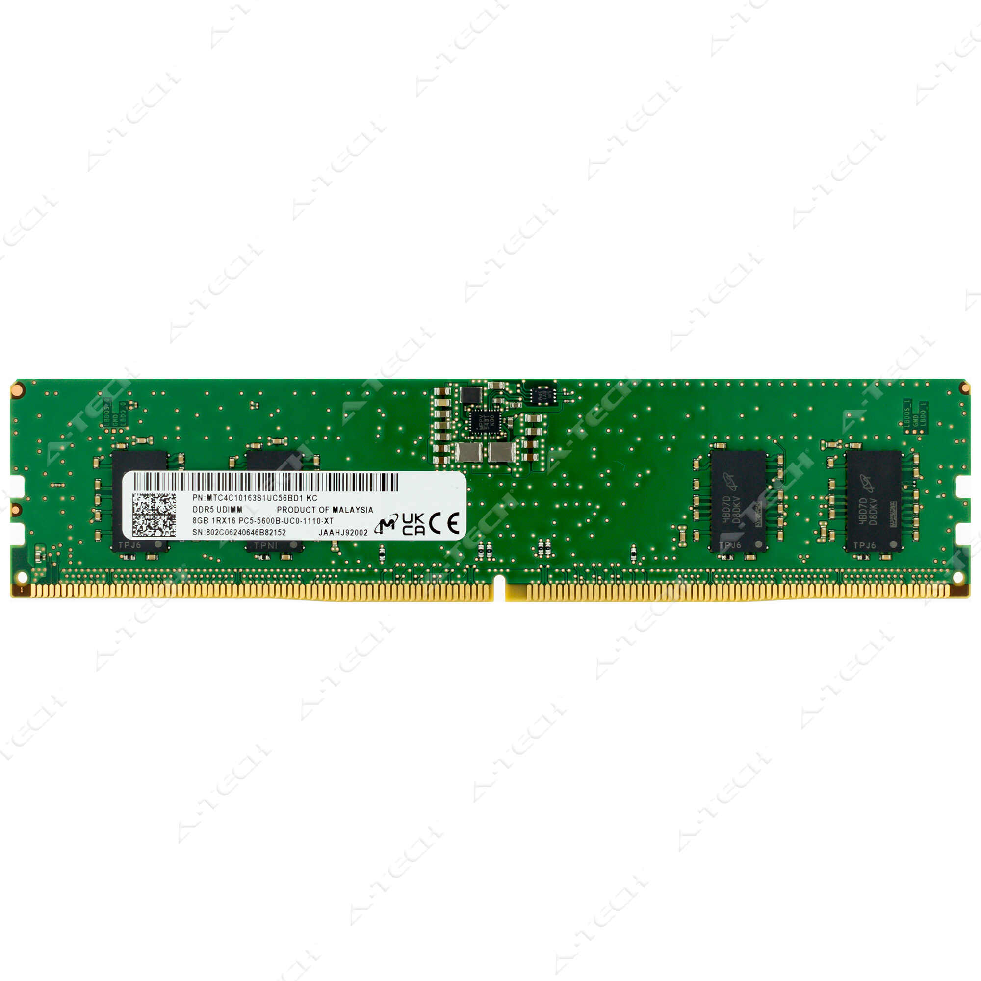 DDR5-5600 8GB 2枚　MTC4C10163S1UC56BD1 Micron 8GB DDR5 4800 MHz PC5-44800 DIMM Desktop Memory RAM