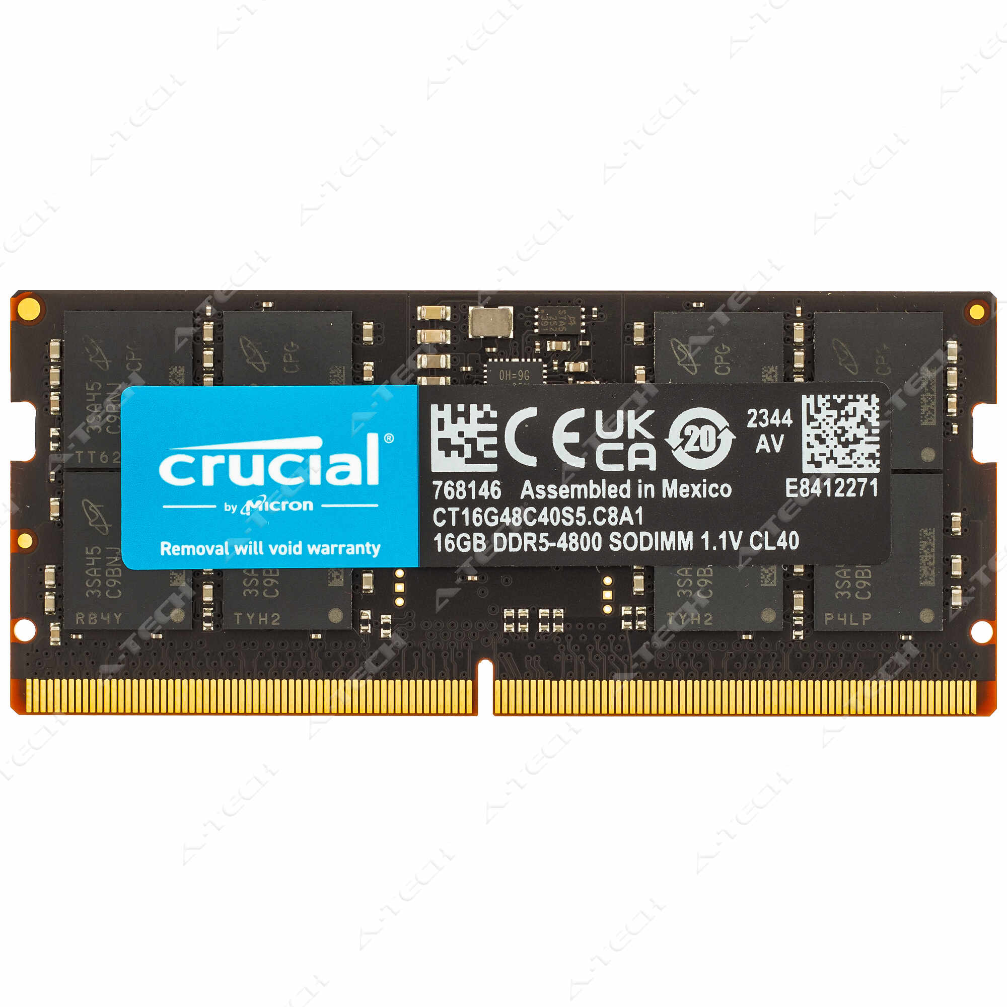 Crucial 16GB DDR5メモリ PC5-38400 Crucial 16GB DDR5 4800 MHz PC5-38400 1Rx8 SODIMM Laptop Memory RAM