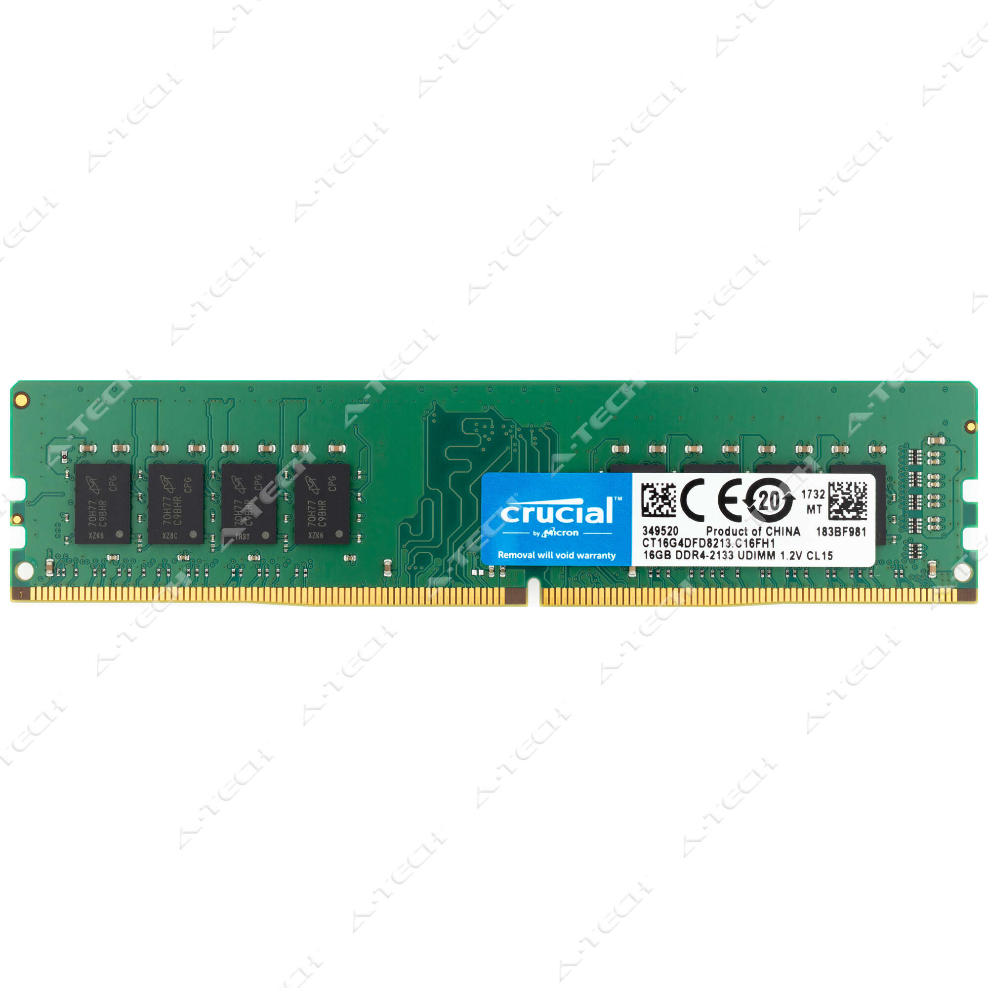 Crucial 16GB DDR4 2133MHz PC4-17000 2Rx8 DIMM Desktop Memory RAM