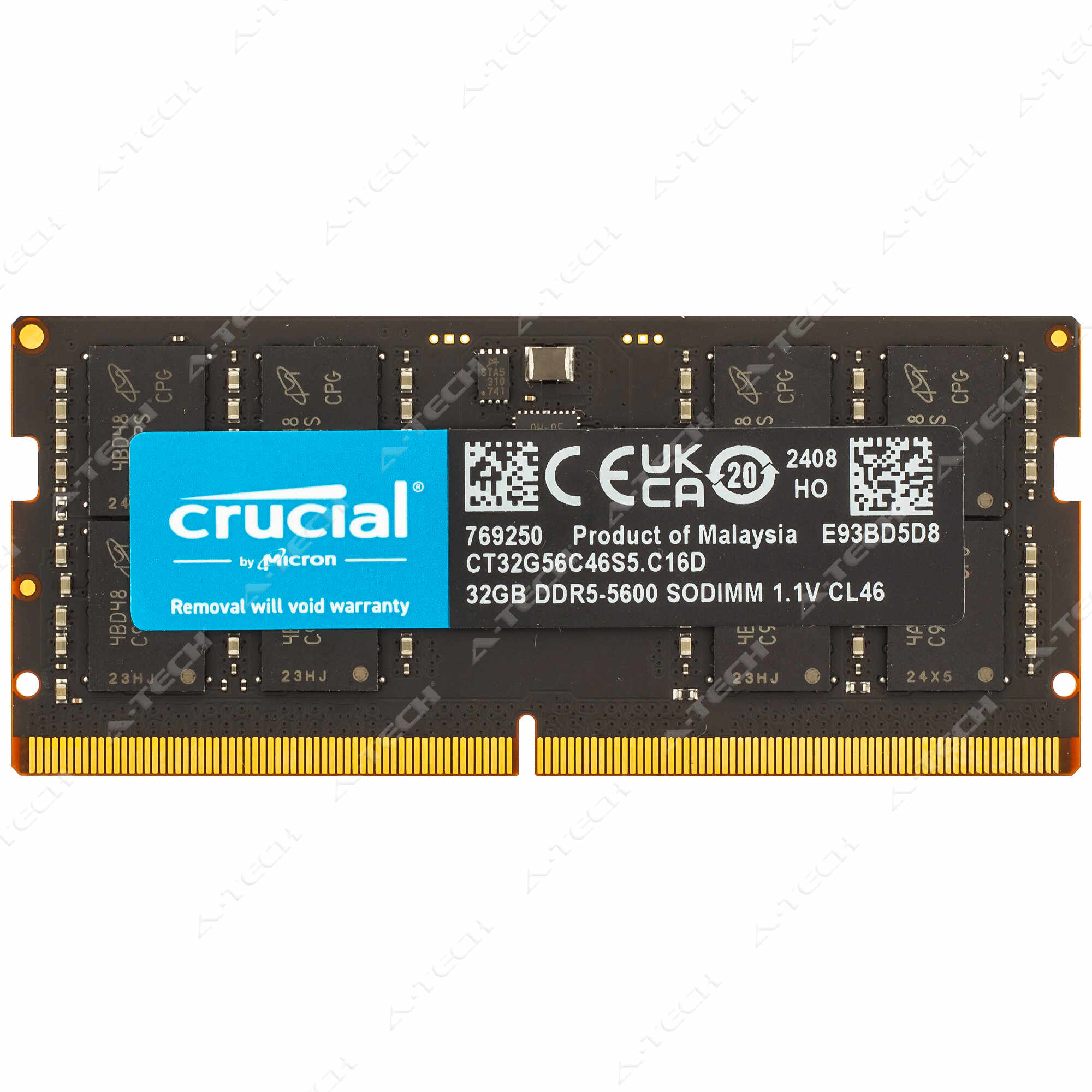 メモリー Crucial DDR5-5600 SODIMM 32GB (16GBx2) B_Crucial_CT32G56C46S5_NP_NHS_