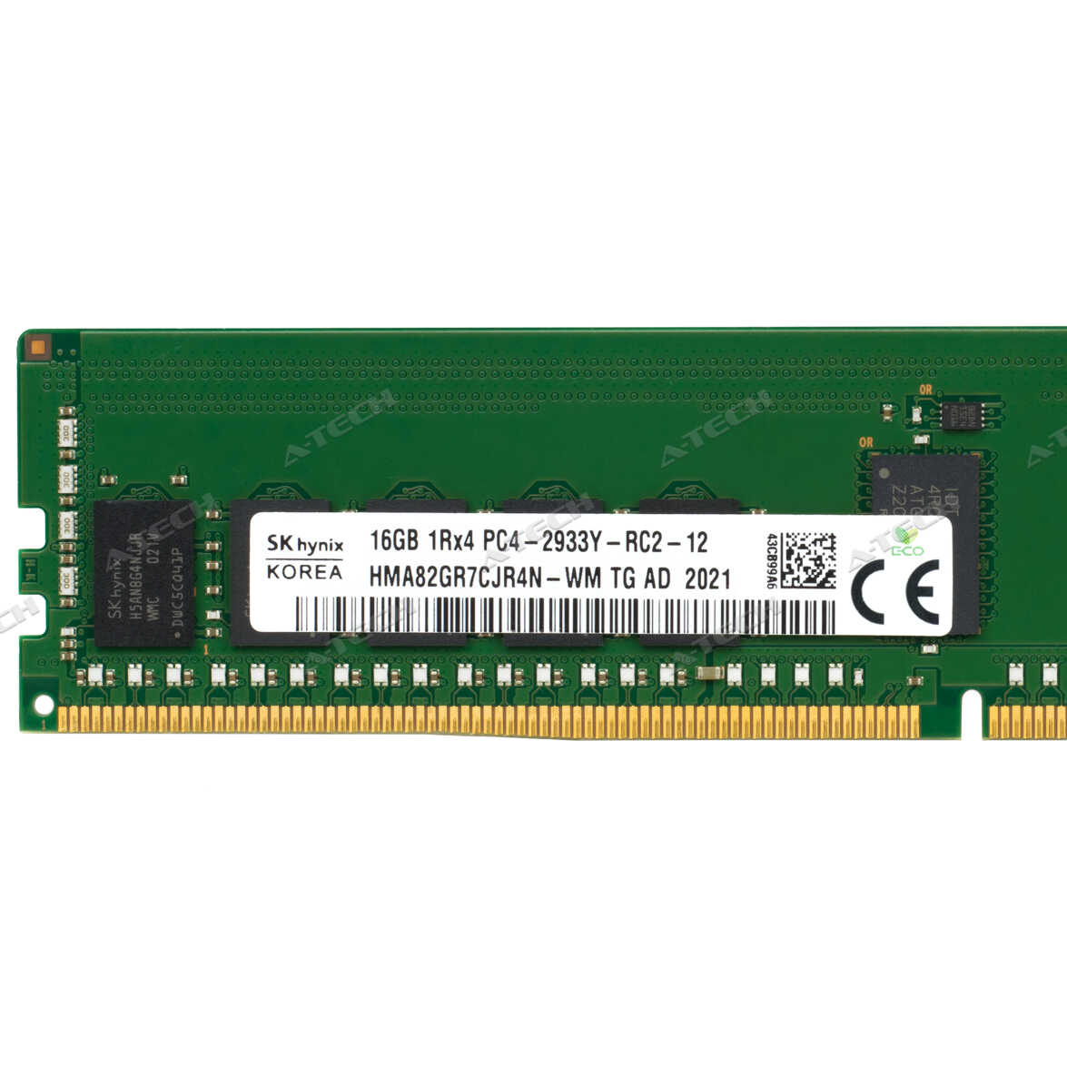 SK hynix 16GB PC4‑2666V 1Rx4 ×16枚 ＋スペア2枚 Hynix_HMA82GR7CJR4N-WM_Label-