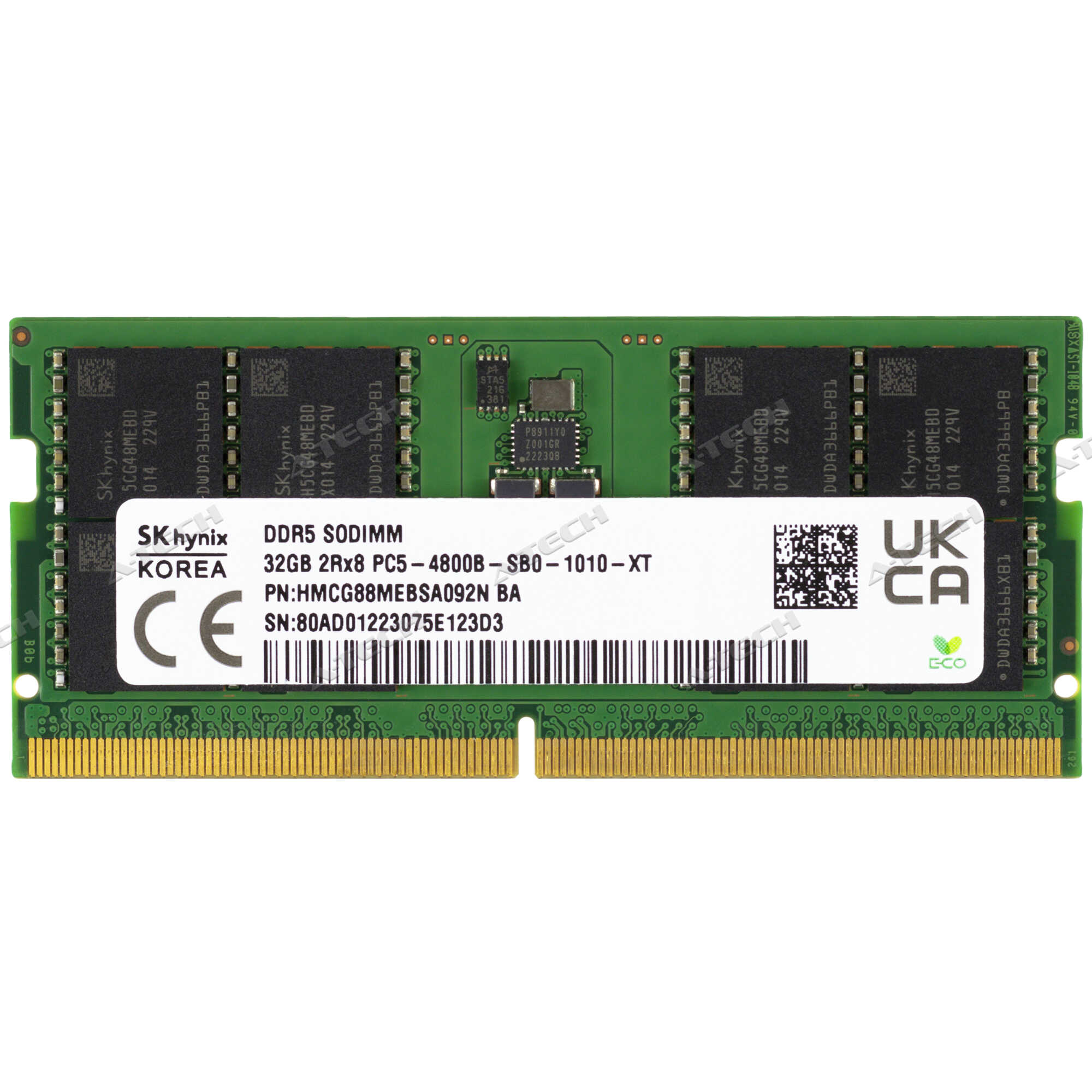 メモリー SK hynix DDR5 RDIMM 32GB Hynix 32GB 2Rx8 PC5-4800 SODIMM DDR5-38400 262-Pin Non-ECC Laptop