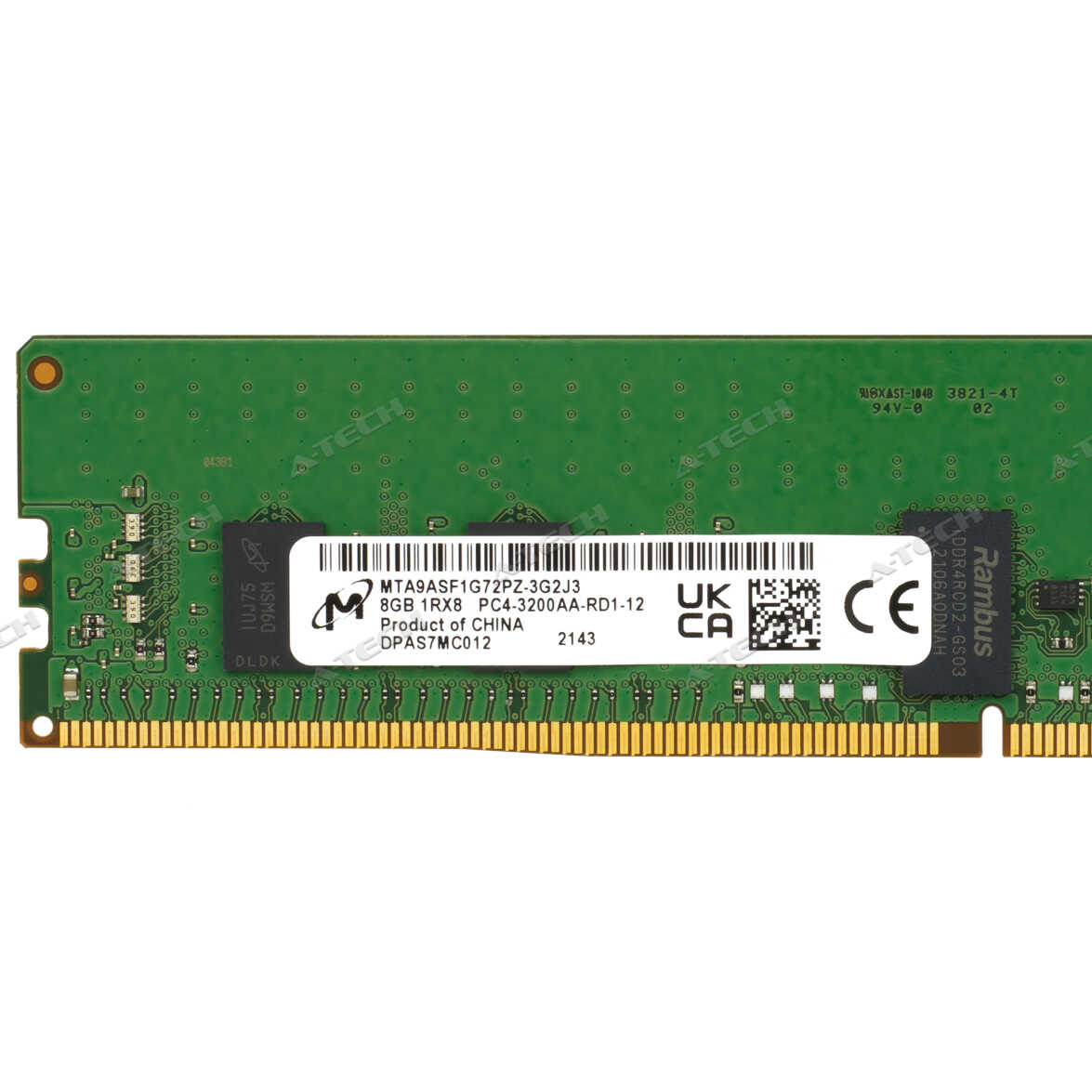 Micron 8GB DDR4-3200 MTA9ASF1G72PZ-3G2E2 MTA9ASF1G72PZ-3G2J3