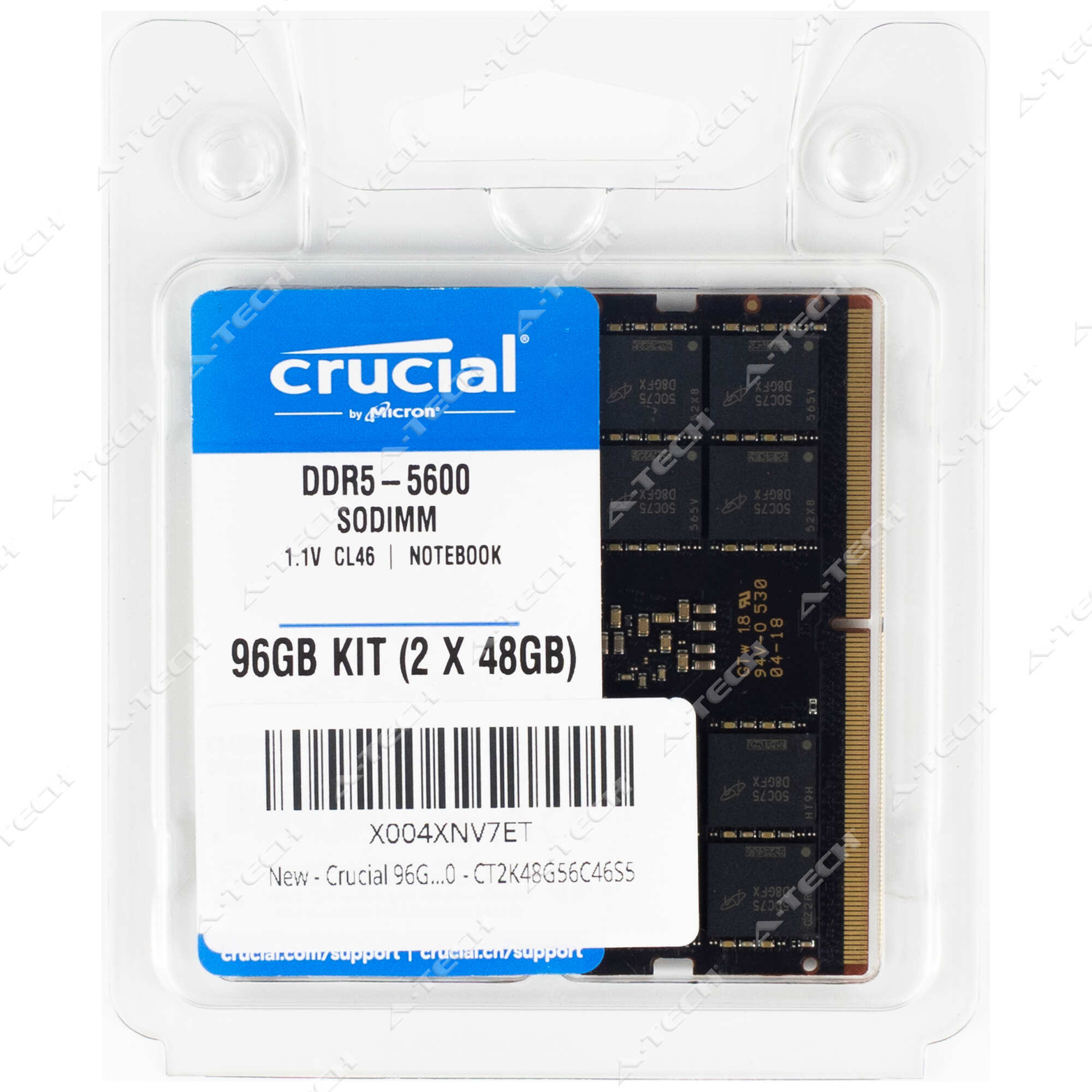 Crucial 96GB 2x48GB PC5-44800 Factory Sealed Laptop Memory RAM