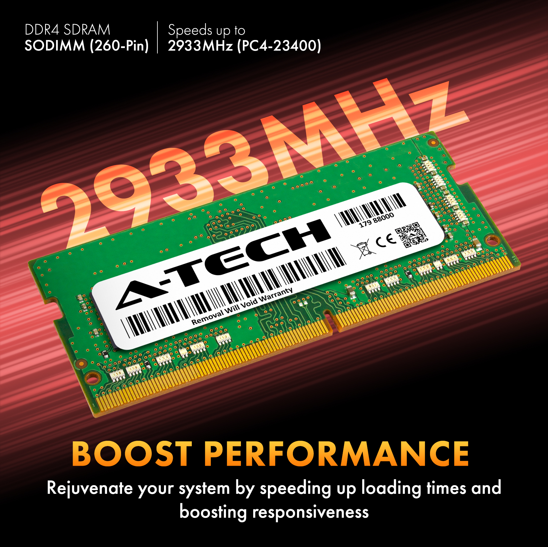 A-Tech 8GB 2x 4GB PC4-23400 Desktop DDR4 2933 Non-ECC DIMM 288-pin