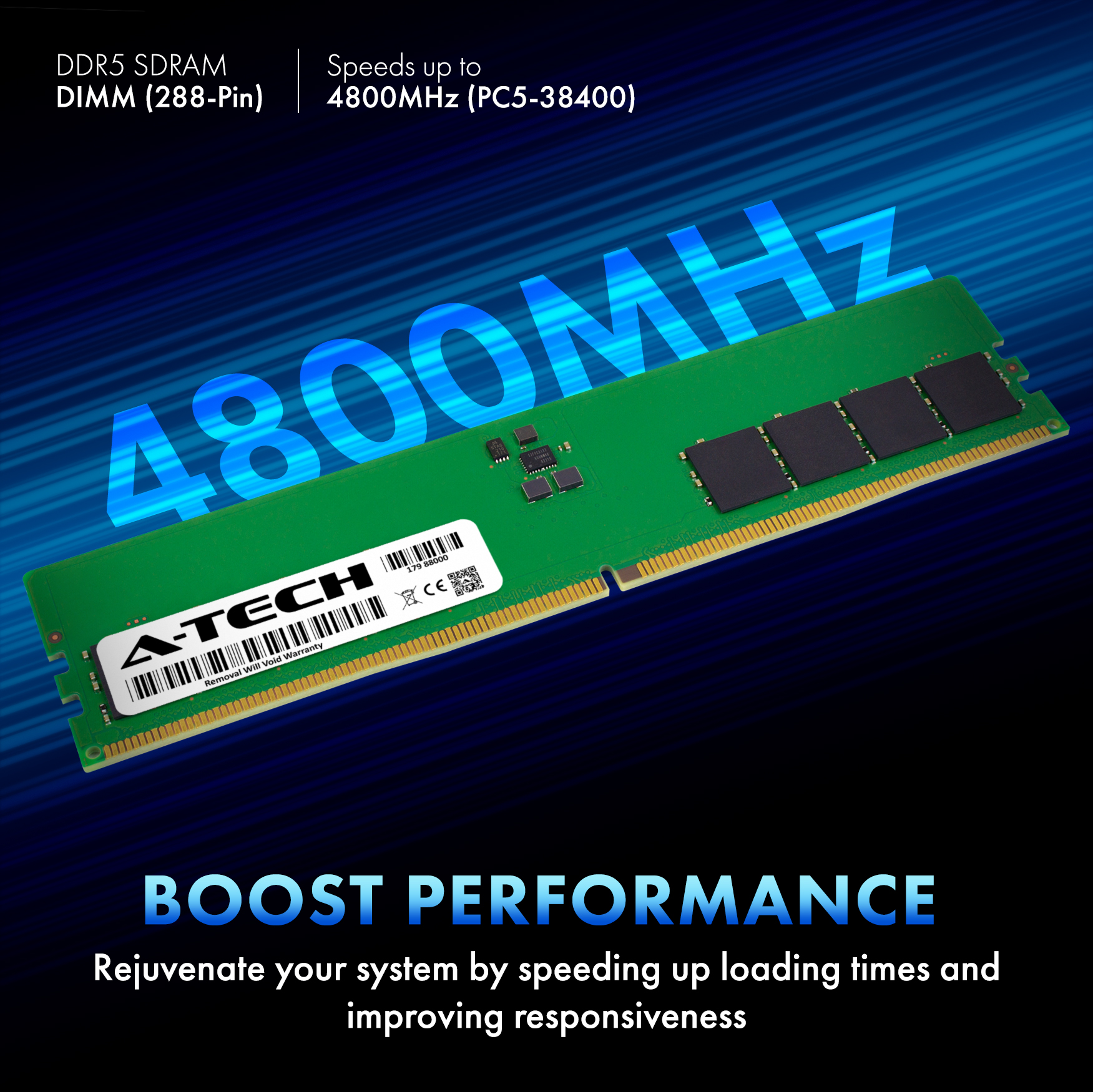 KVR48U40BS6-8 [DDR5 PC5-38400 8GB] 2枚 8GB DDR5 PC5-38400U DIMM Kingston KVR48U40BS6-8 Equivalent Desktop