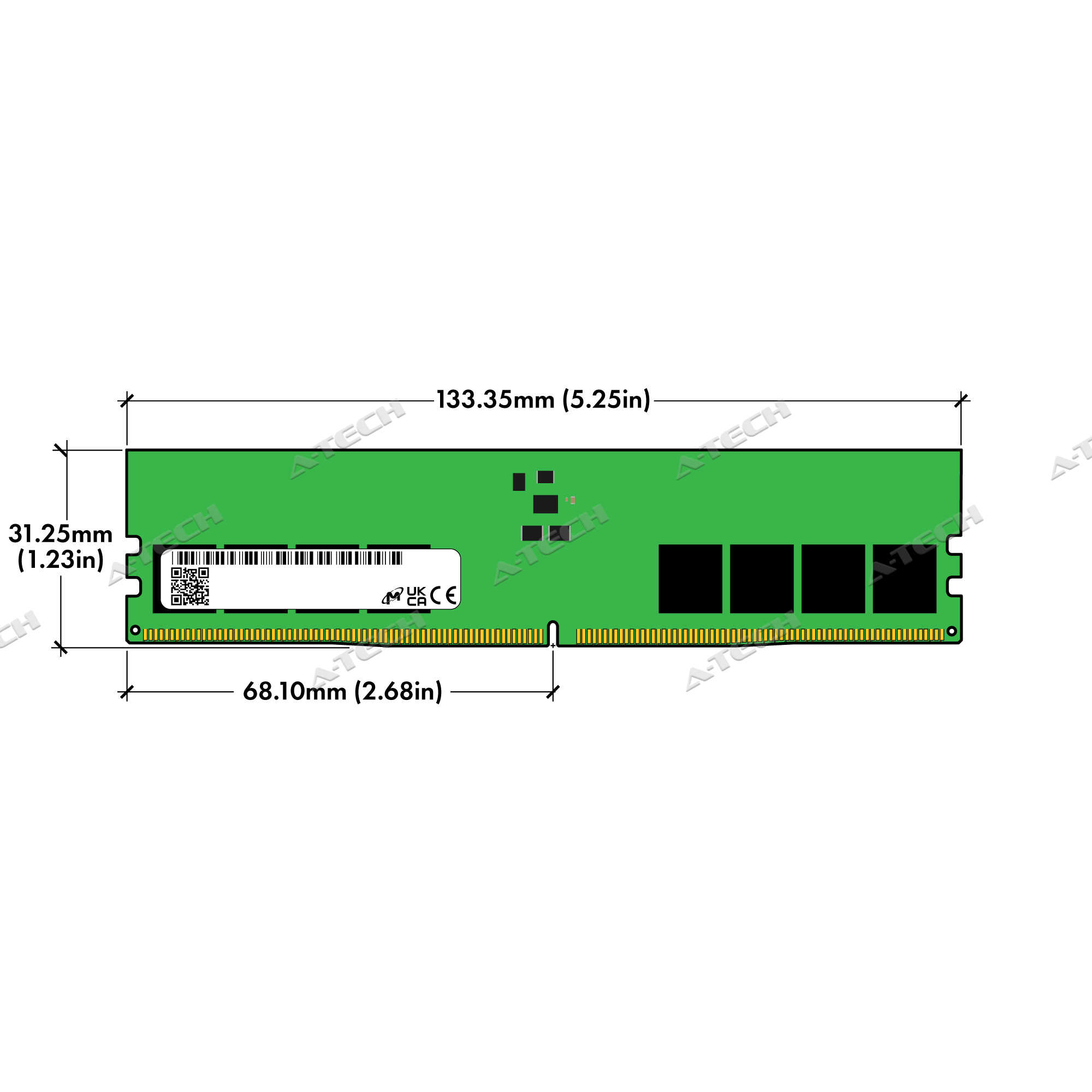 Micron 32GB 2Rx8 PC5-4800 DIMM DDR5-38400 288-Pin Non-ECC Desktop