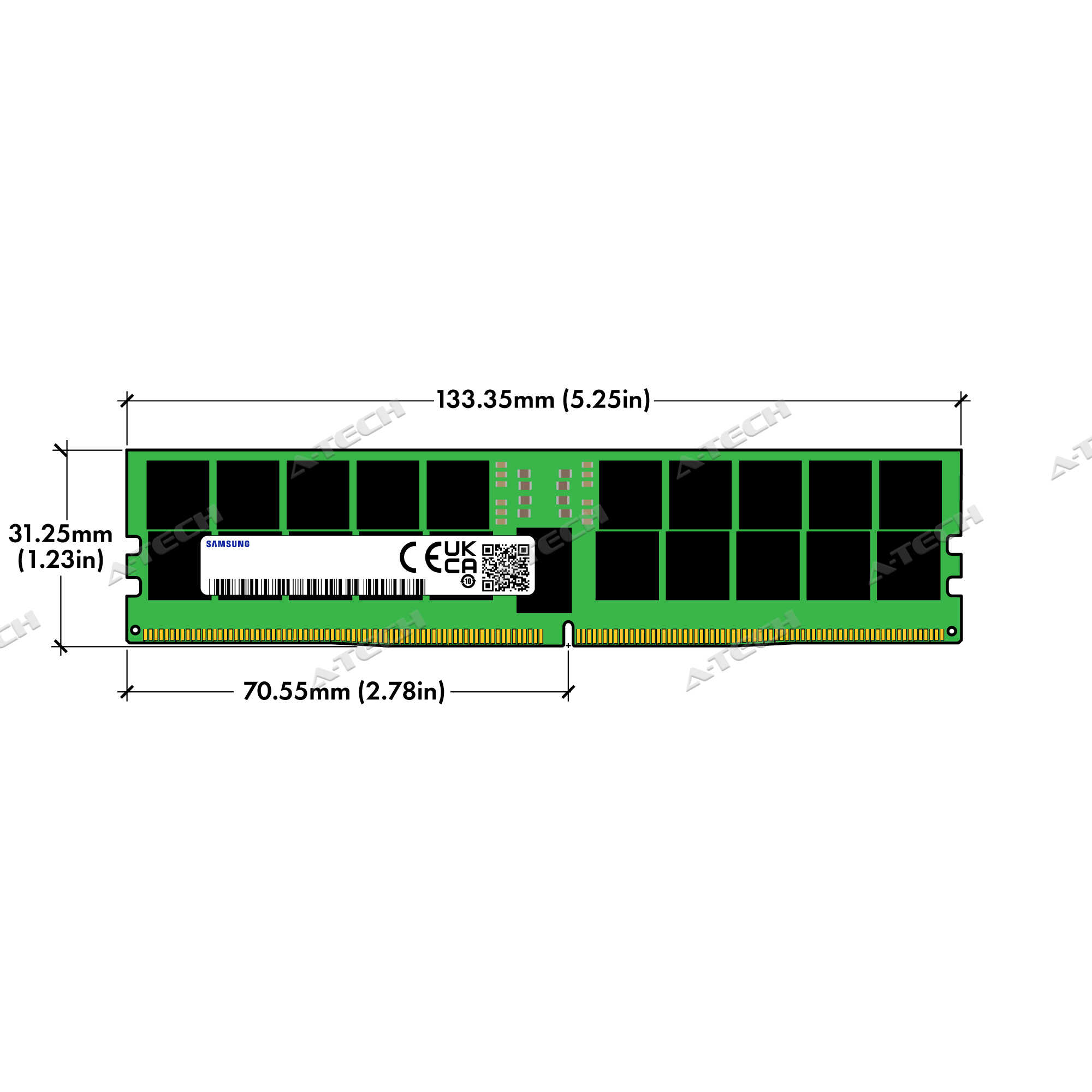 Samsung 64GB 2Rx4 PC5-4800 EC8 RDIMM DDR5-38400 ECC Registered