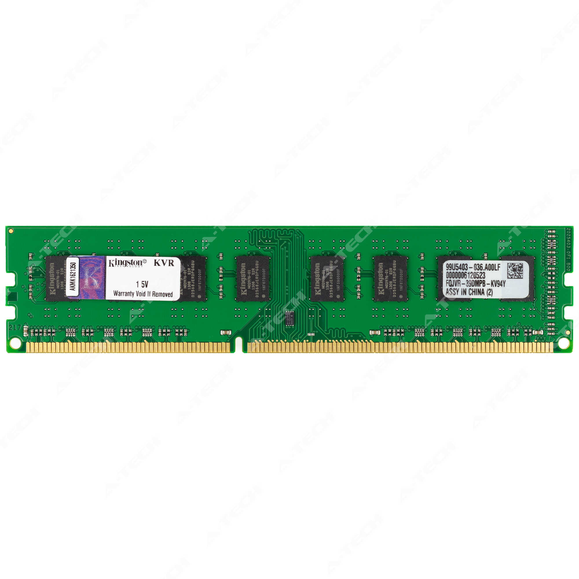 Kingston 4GB 2Rx8 PC3-12800 DIMM DDR3 1600MHz Non-ECC 240-Pin