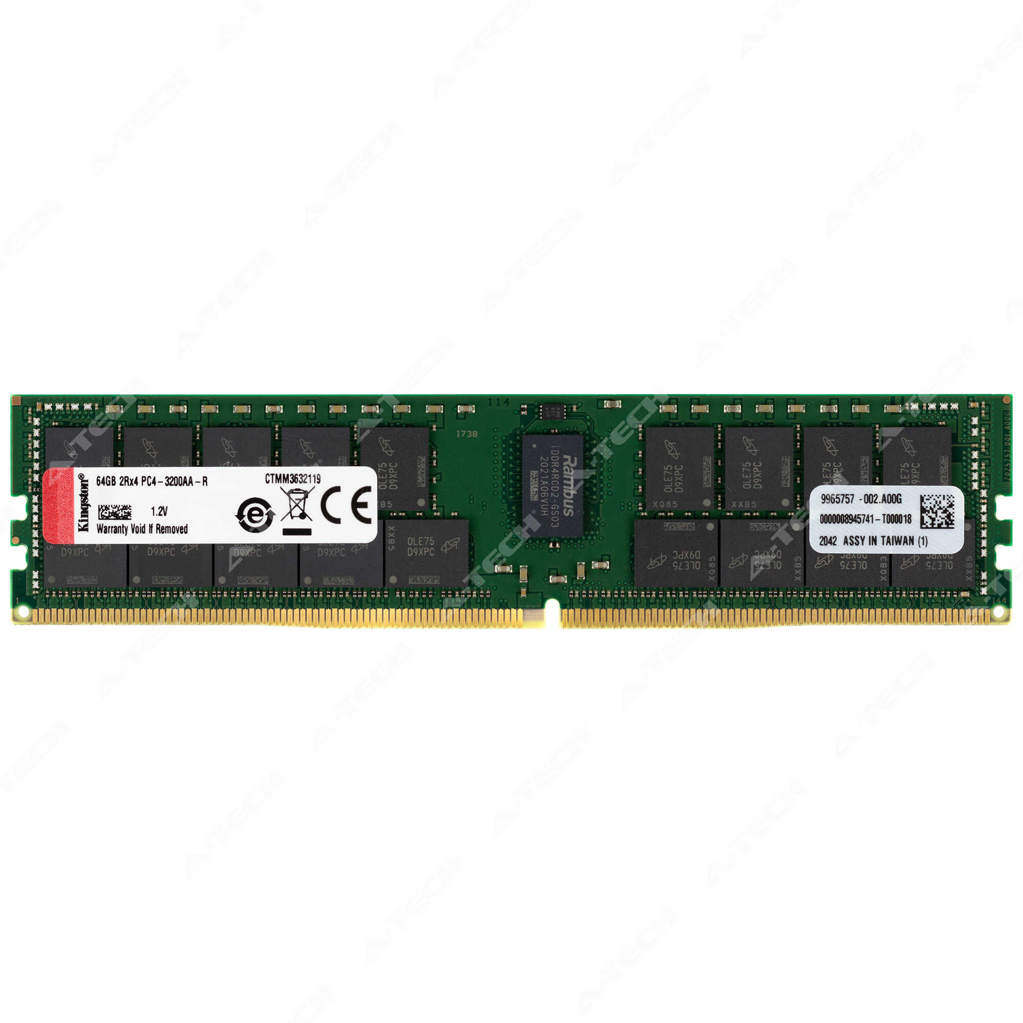 Kingston 64GB 2Rx4 PC4-3200 RDIMM DDR4-25600 ECC Registered Server