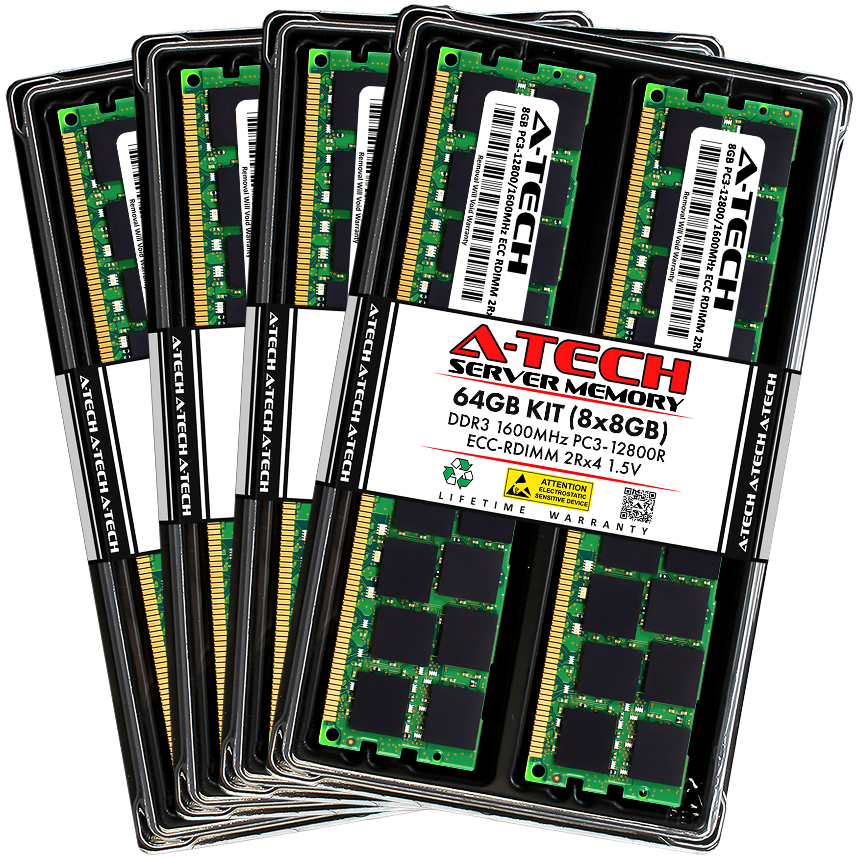 64GB 8x 8GB PC3-12800R RDIMM ASUS Z8PS-D12-1U Z9PH-D16/QDR Memory