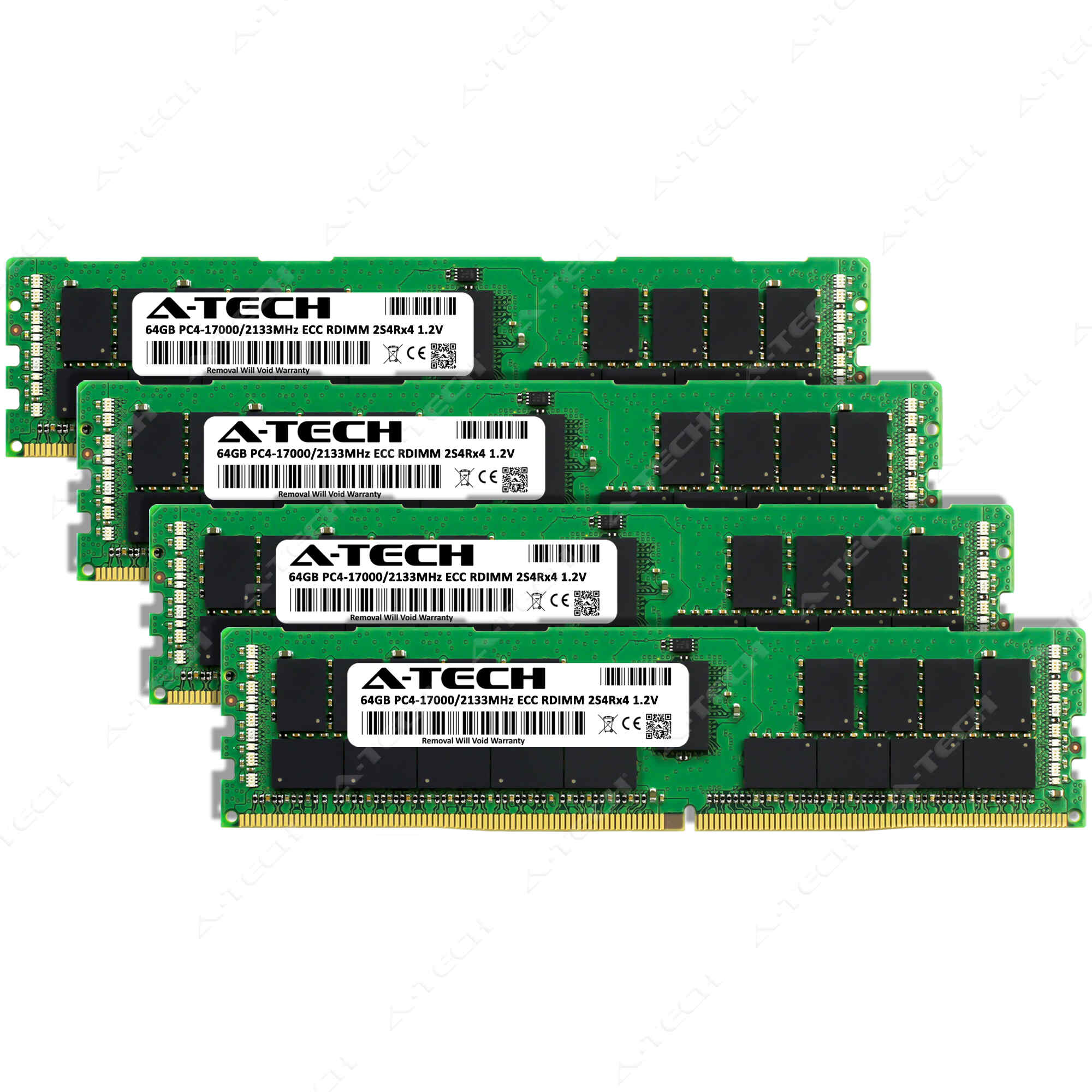 A-Tech 256GB 4x 64GB 2S4Rx4 PC4-17000R RDIMM DDR4 2133 ECC REG