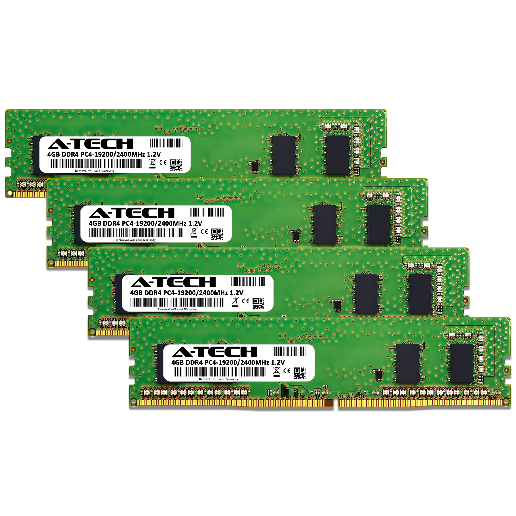A-Tech 64GB Kit (4 X 16GB) 2400Mhz PC4-19200 288-Pin Dimm DDR4 1.2v Non - Foto 8