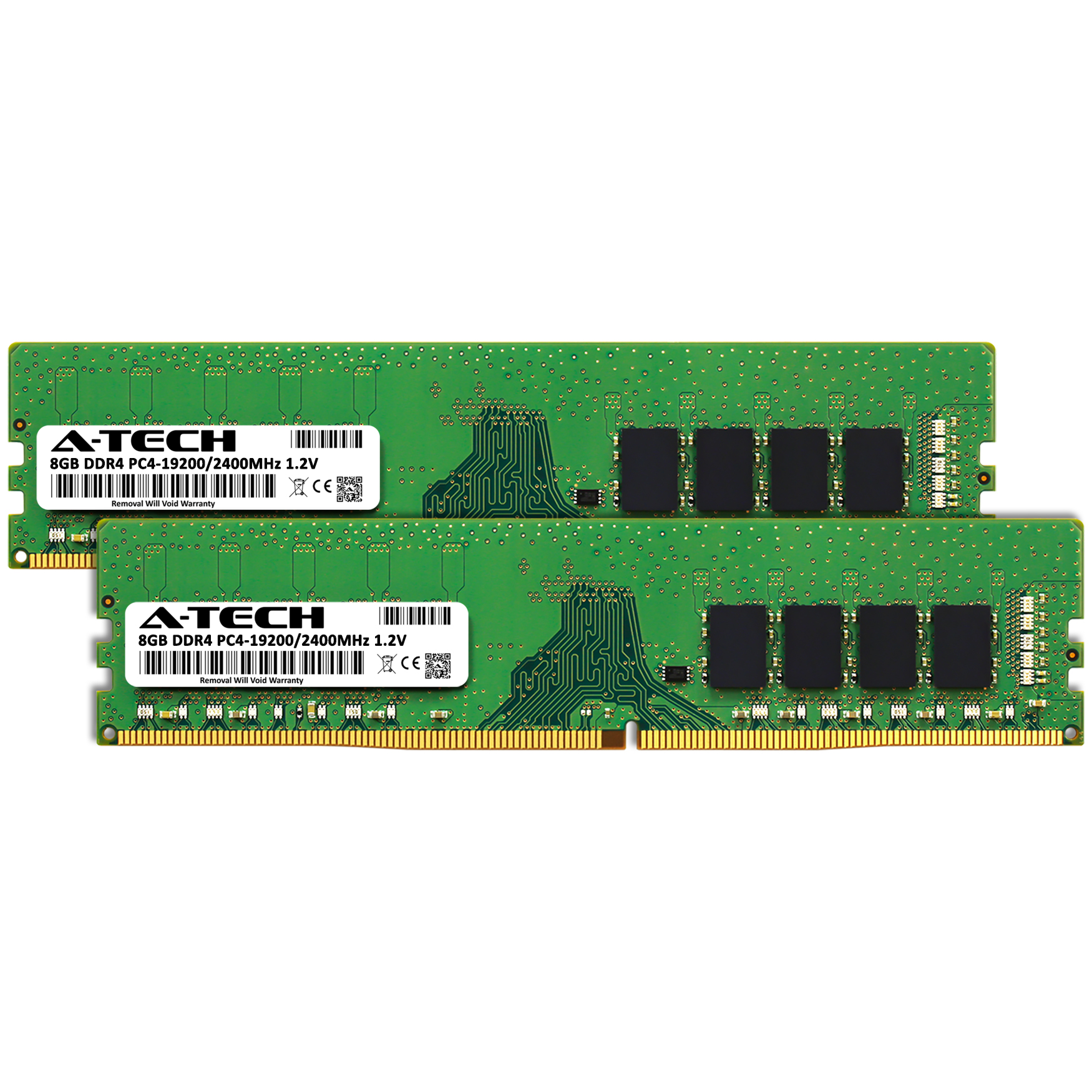 A-Tech 16GB 2x 8GB DDR4 2400 PC4-19200 Desktop 288-Pin DIMM Memory