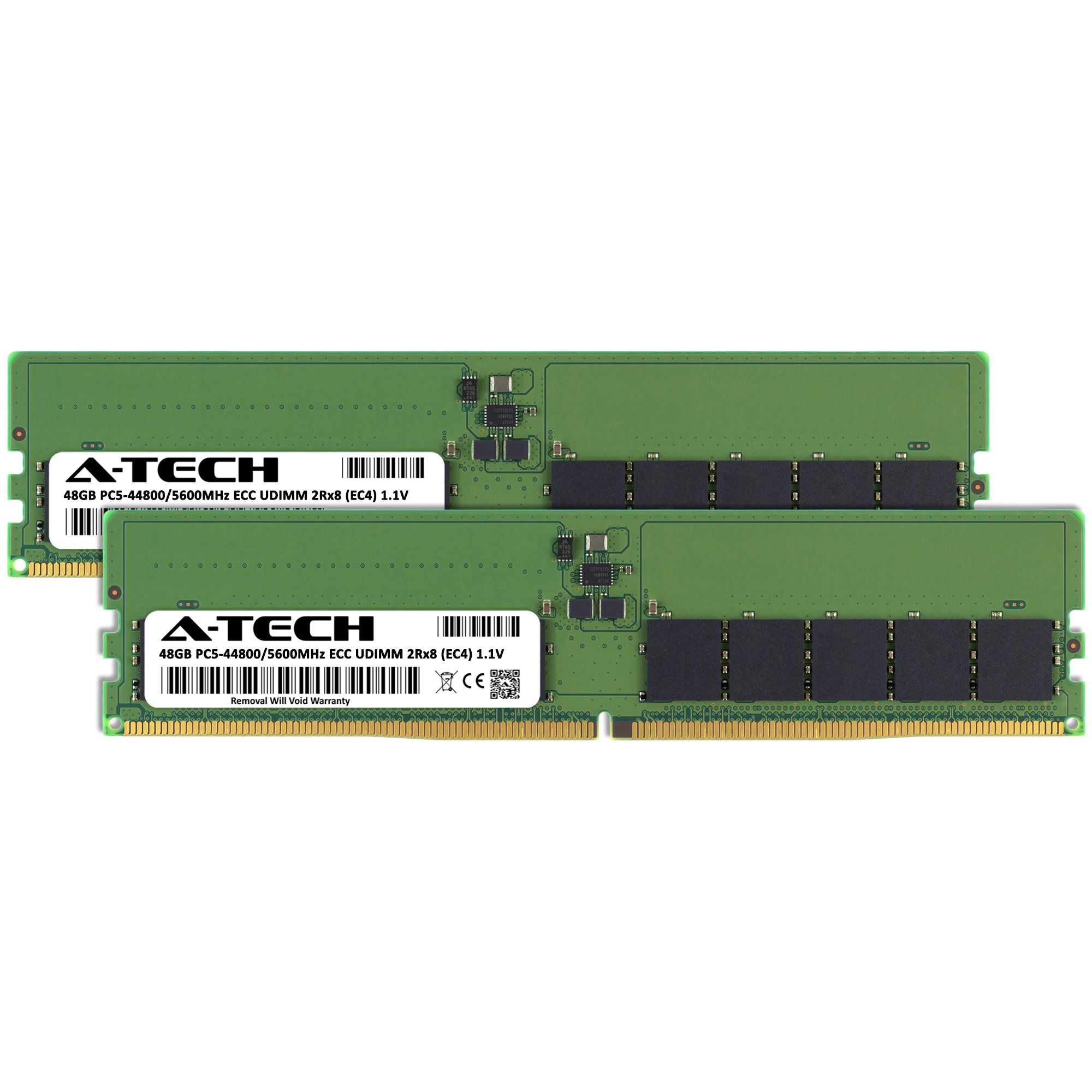 A-Tech 96GB 2x 48GB 2Rx8 PC5-44800E DDR5 5600 MHz ECC UDIMM Server