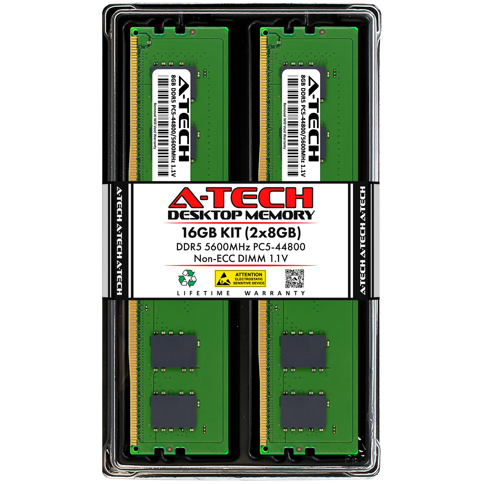 A-DATA　DDR5-5600 PC5-44800 SO-DIMM 16GB A-Tech 16GB 2x 8GB DDR5 5600 MHz Desktop DIMM PC5-44800 288