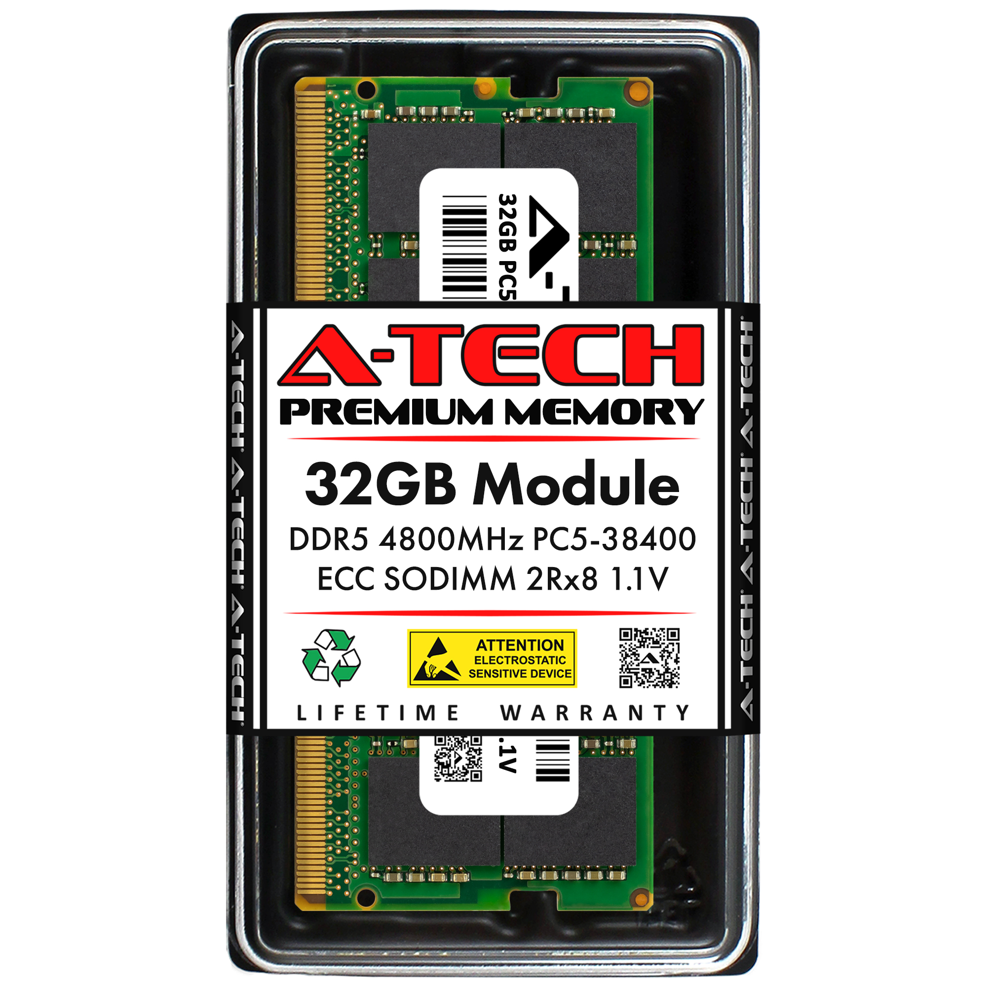 32GB DDR5 4800MHz PC5-38400 ECC SODIMM Replacement for HP N08504