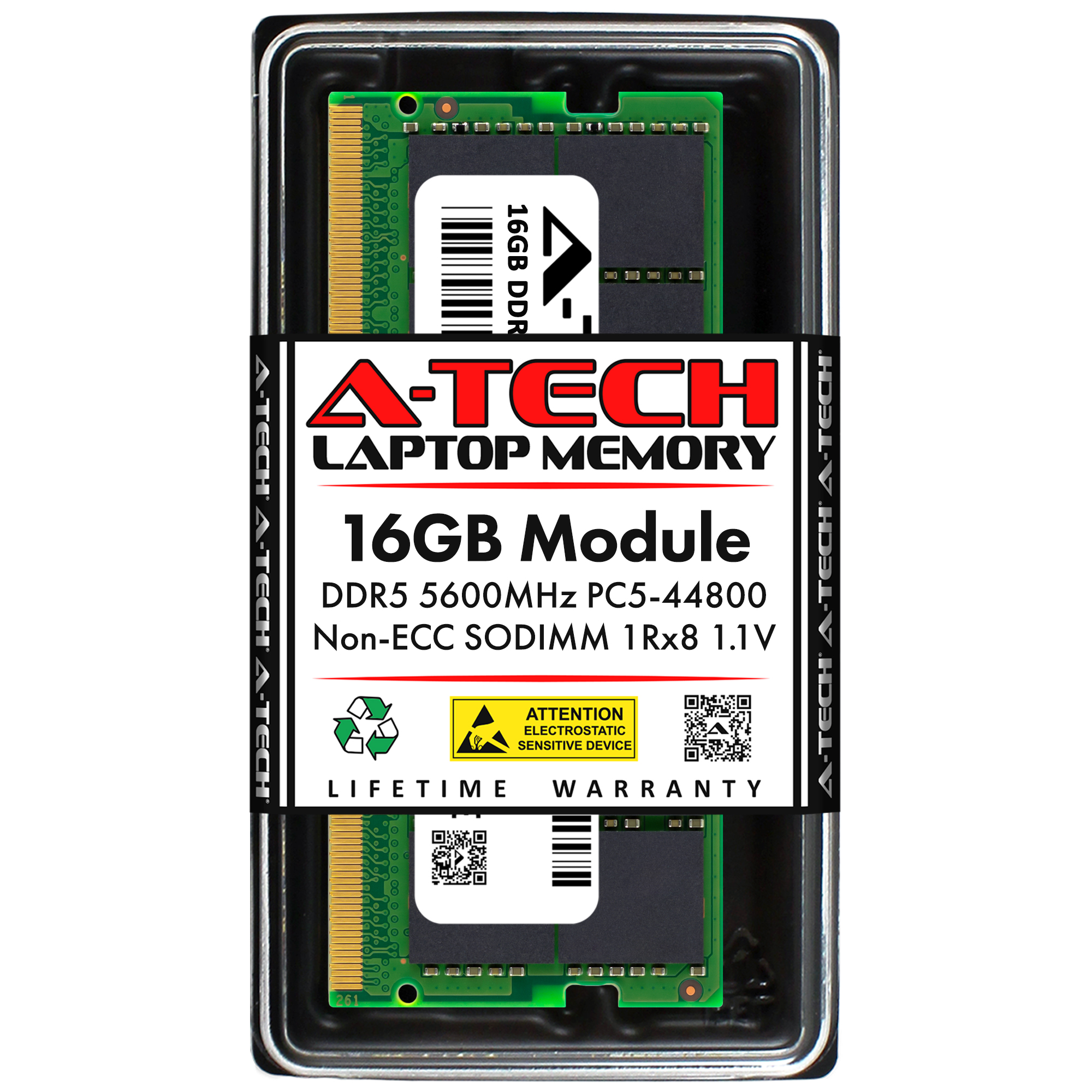 A-Tech 16GB DDR5 5600 MHz Laptop SODIMM PC5-44800 262-Pin