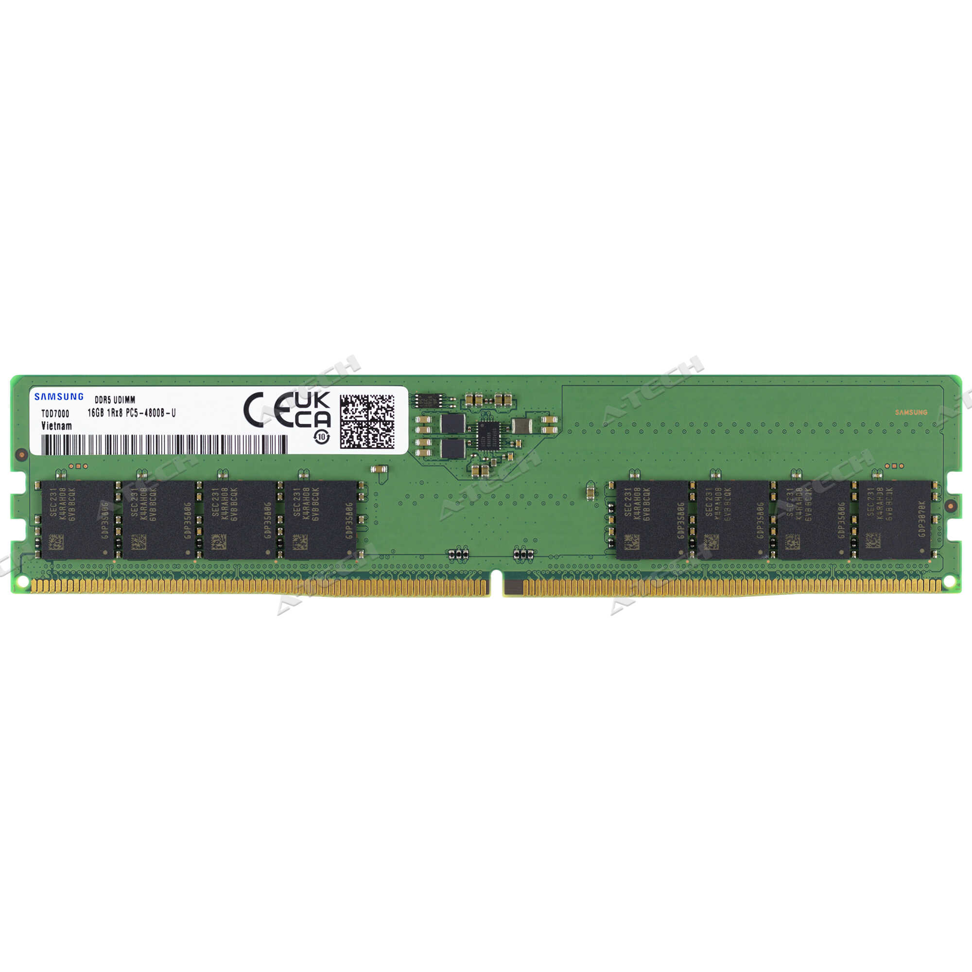 Samsung 16GB 1Rx8 PC5-4800 DIMM DDR5-38400 288-Pin Non-ECC Desktop