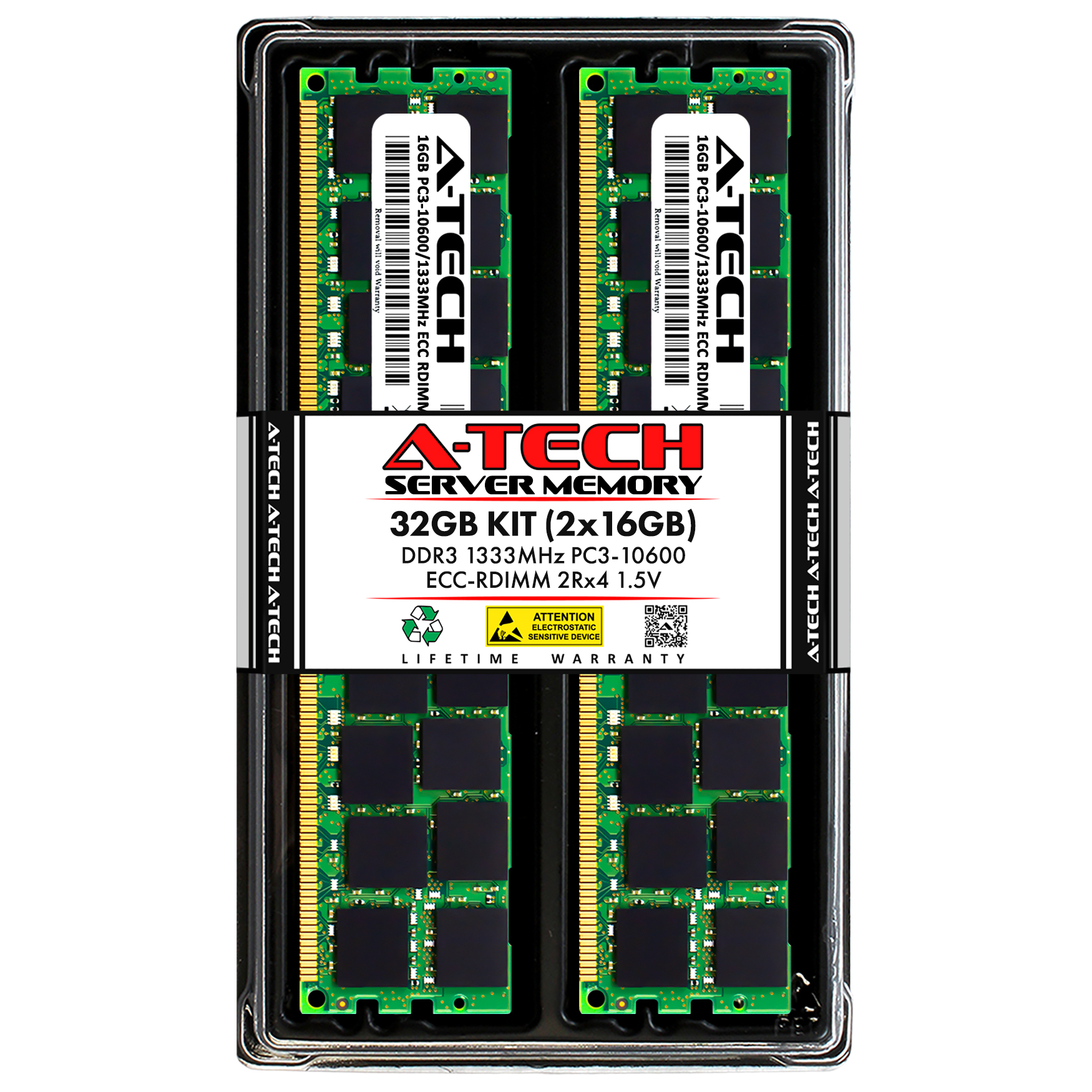 RAM DDR3 16GB 10枚　RDIMM ATECH-DIMM-DDR3-ECC-REG-16GB-