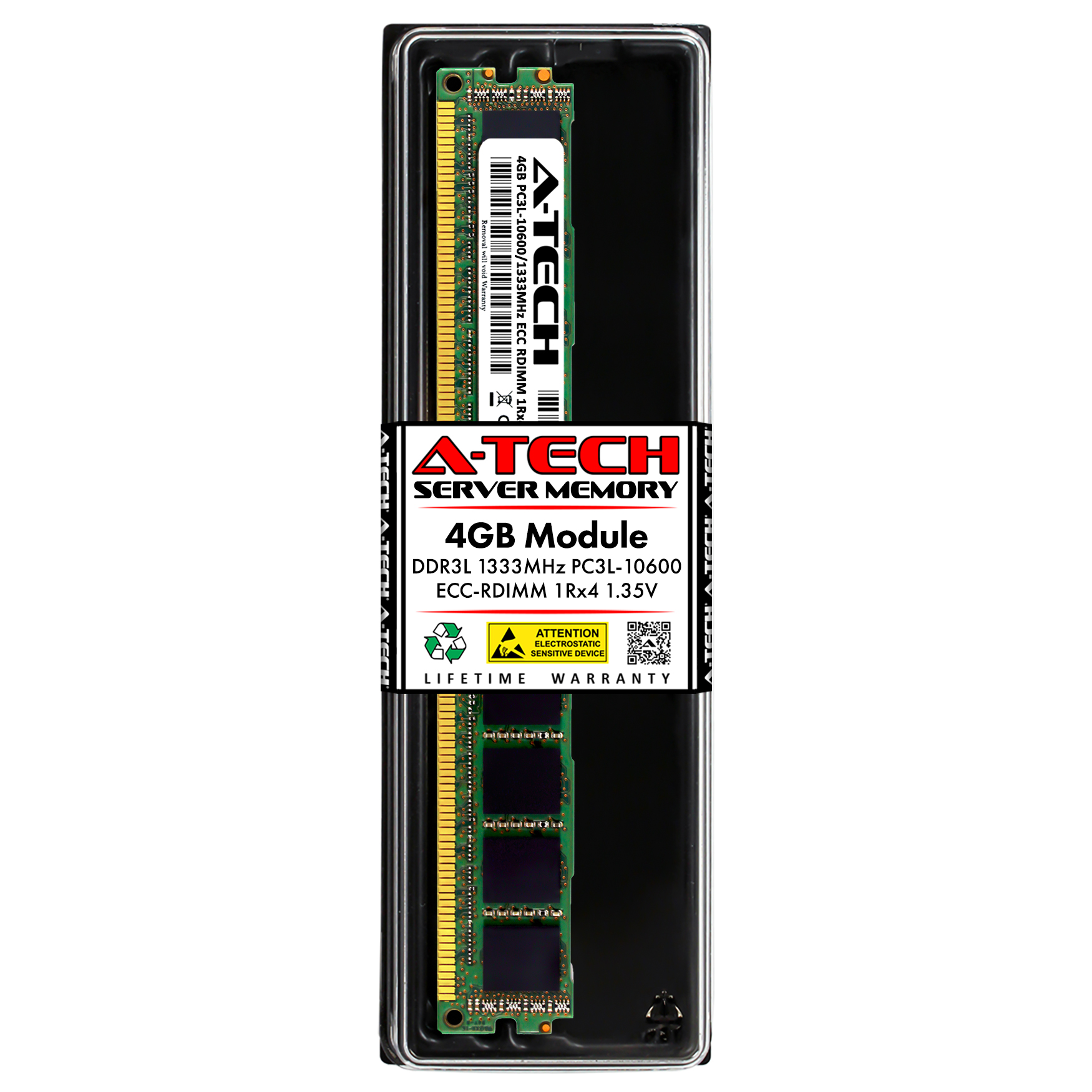 4GB DDR3 PC3-10600 ECC RDIMM (Replacement for Hynix HMT351V7EFR4A