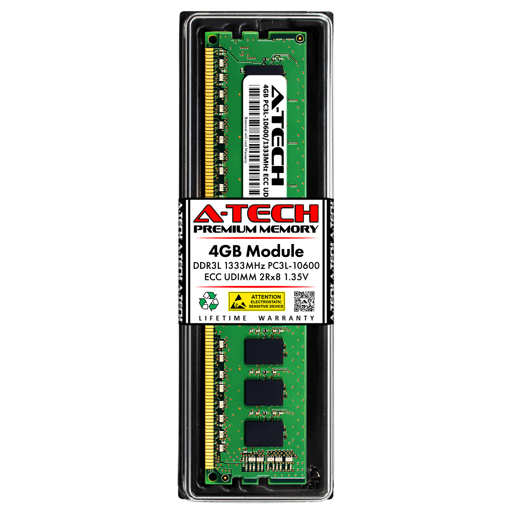 4GB DDR3 PC3-10600E ECC UDIMM (Replacement for HP 647907-B212