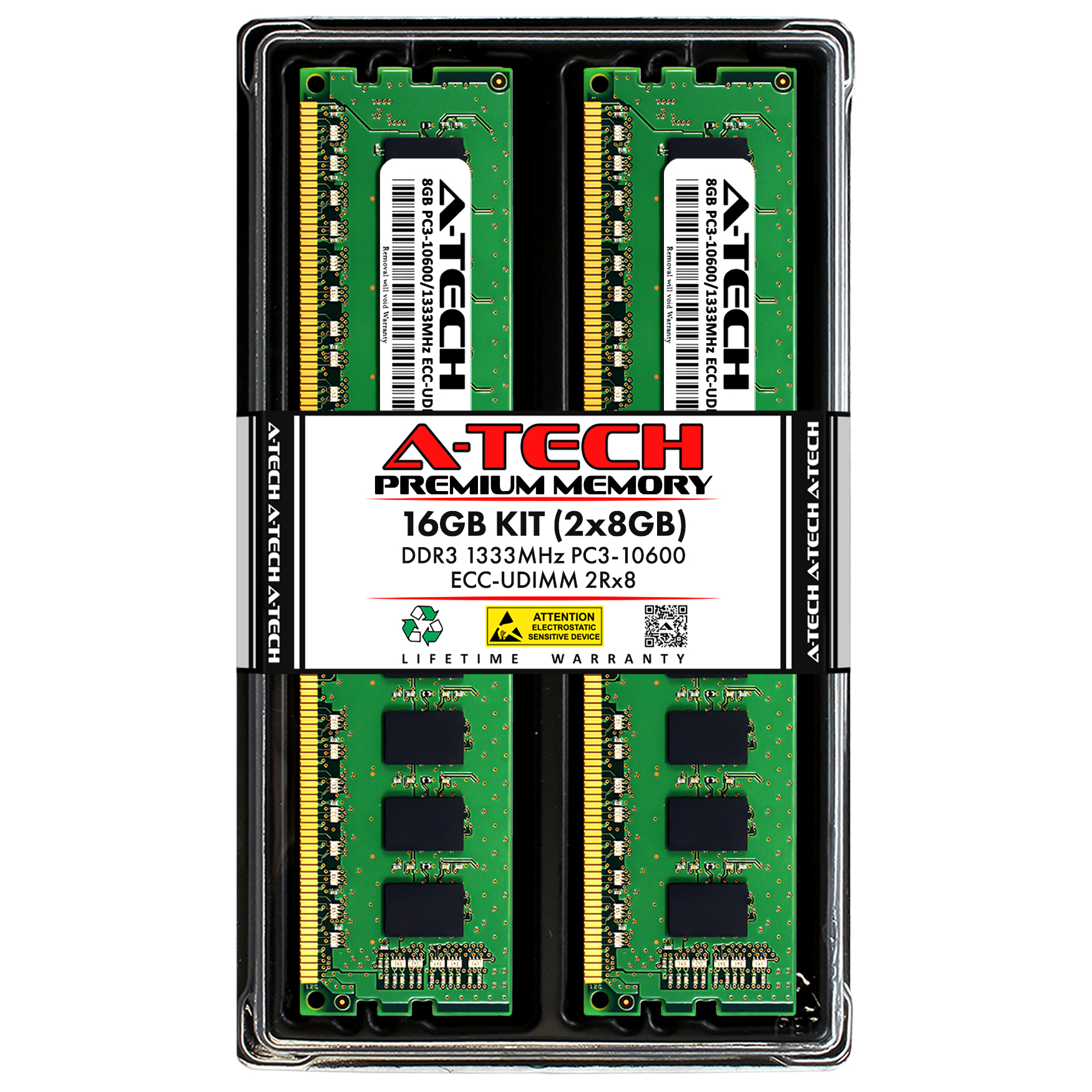 Crucial 8GB 2X 4GB PC3-10600U 2RX8 DDR3 1333MHz 240pin Desktop Memory RAM DIMM 