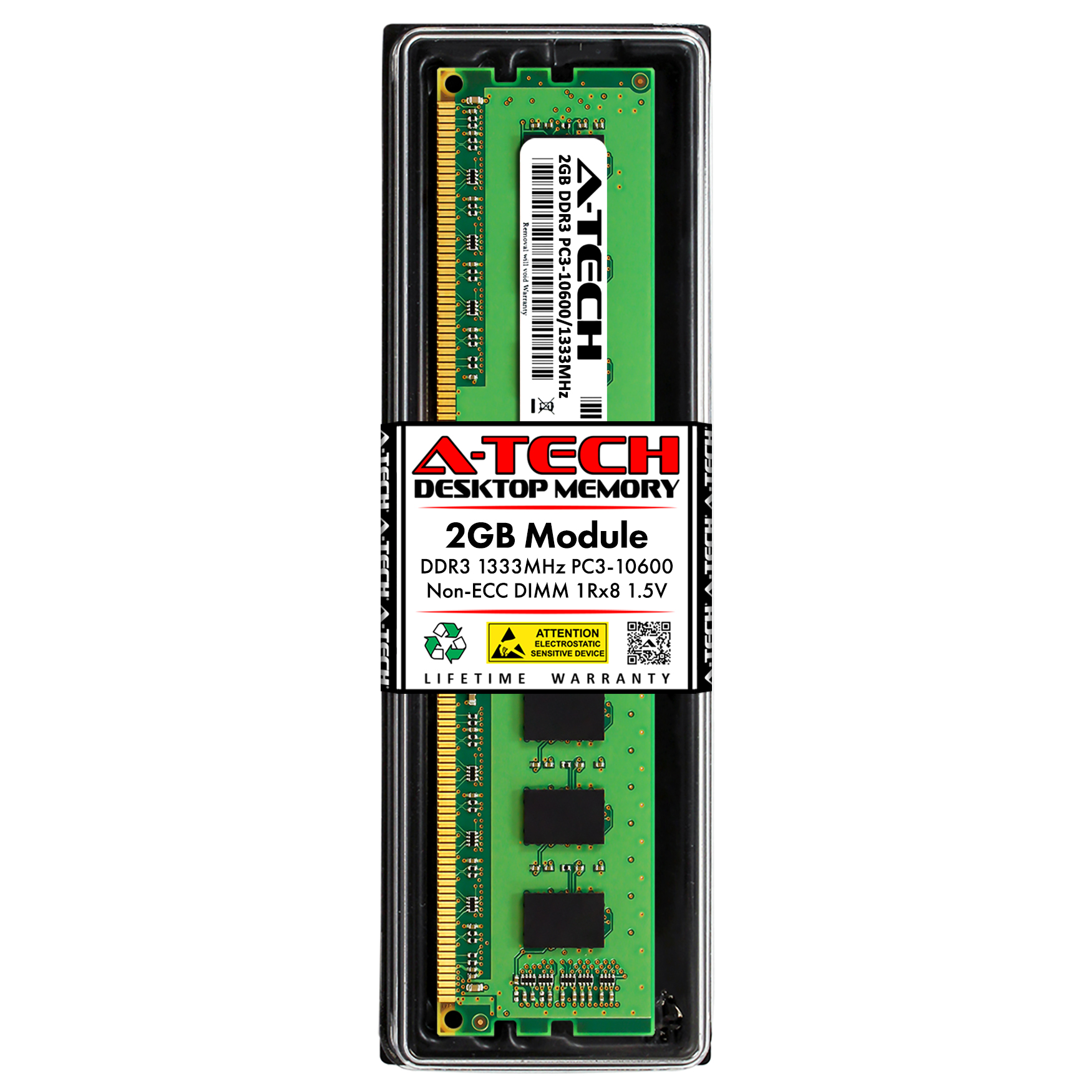 2GB DDR3 PC3-10600 DIMM (Replacement for Micron MTBJTF25664AZ
