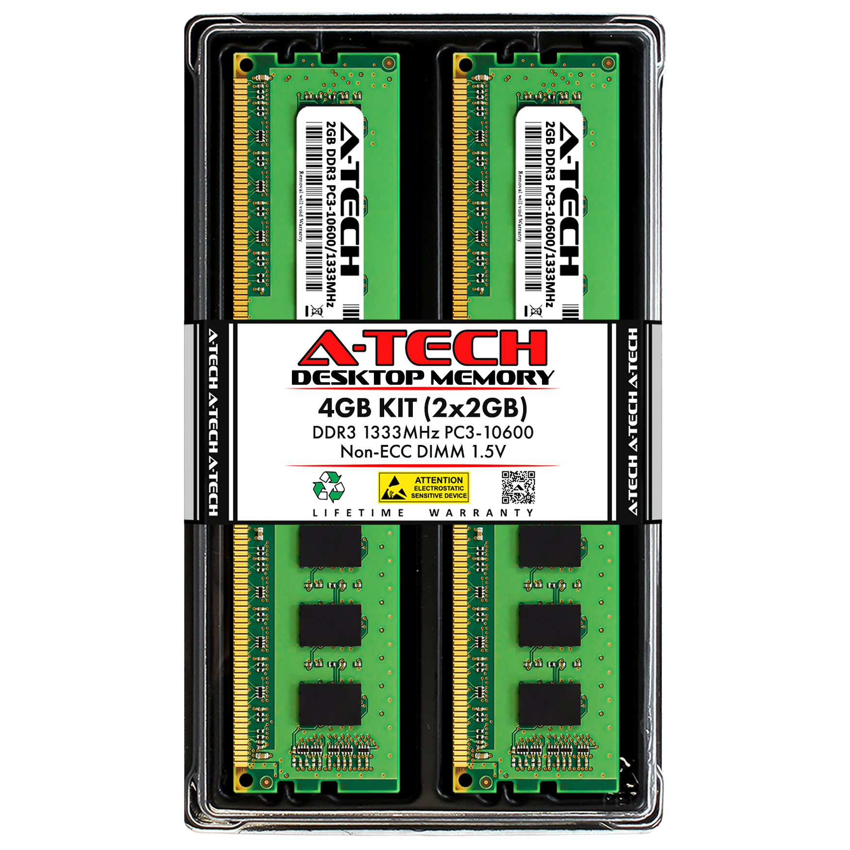 A-Tech 4GB RAM for ACER TRAVELMATE TM8573T-6853 DDR3 1333MHz SODIMM PC3-10600 204-Pin Non-ECC Memory Upgrade Module 