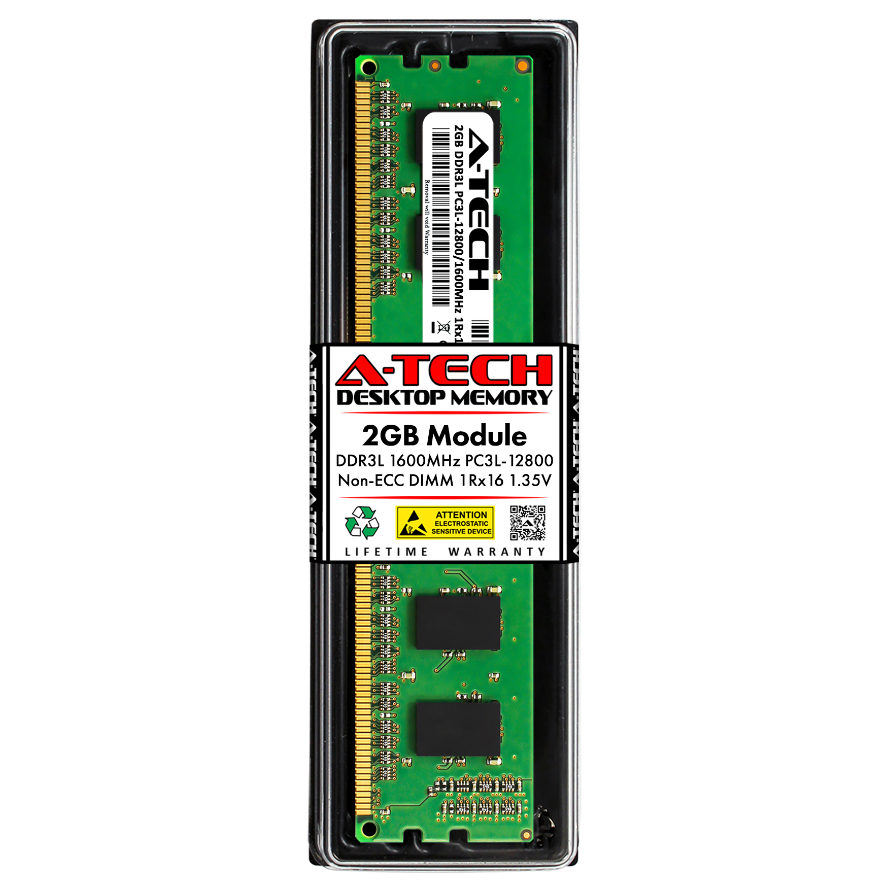 2GB DDR3 PC3-12800 DIMM (Replacement for Kingston ASU16D3LFU1KBG