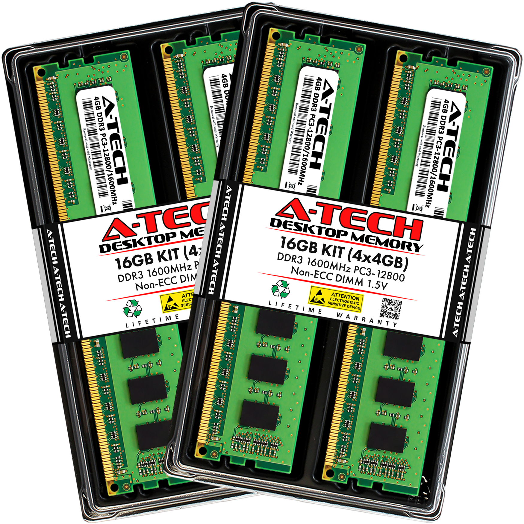 16GB 4x 4GB DDR3 Crucial Ballistix BLS4KIT4G3D1609DS1S00
