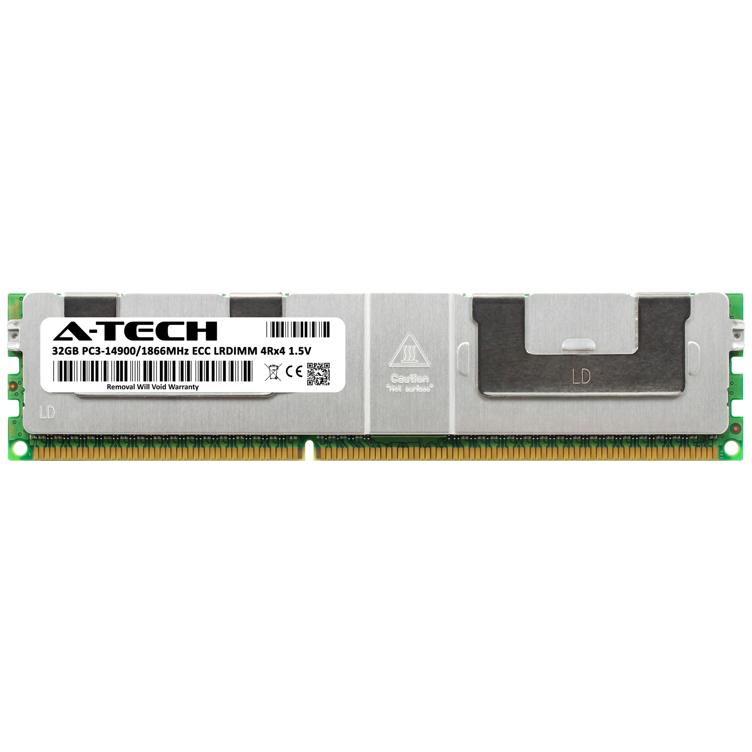 DDR3 1866MHz PC3-14900 ECC Load Reduced LRDIMM 4rx4 1.5v Single Server Memory Ram Stick A7187321-ATC A-Tech 32GB Replacement for Dell A7187321 