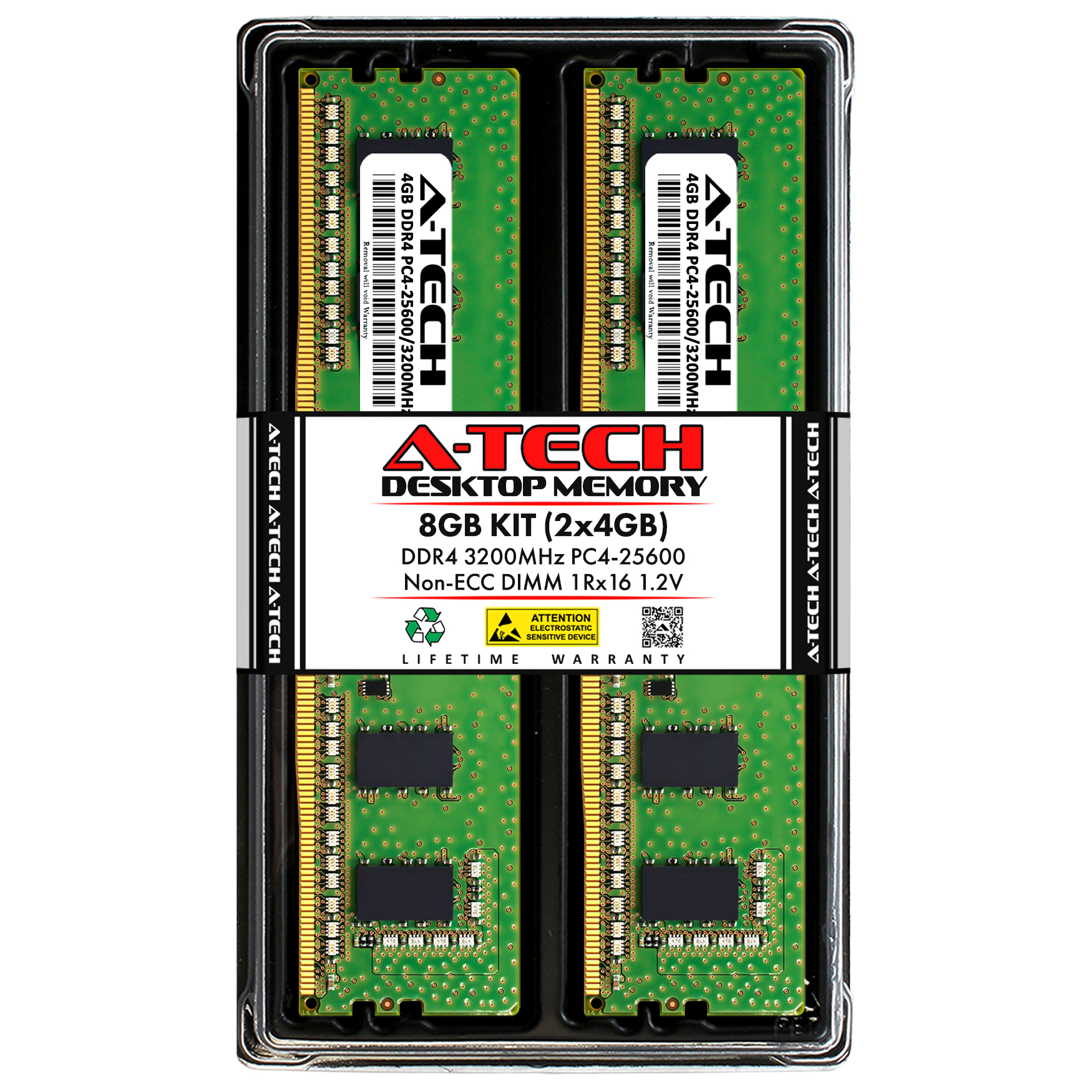 8GB Kit 2x 4GB DDR4-3200 DIMM Crucial CT2K4G4DFS632A Equivalent