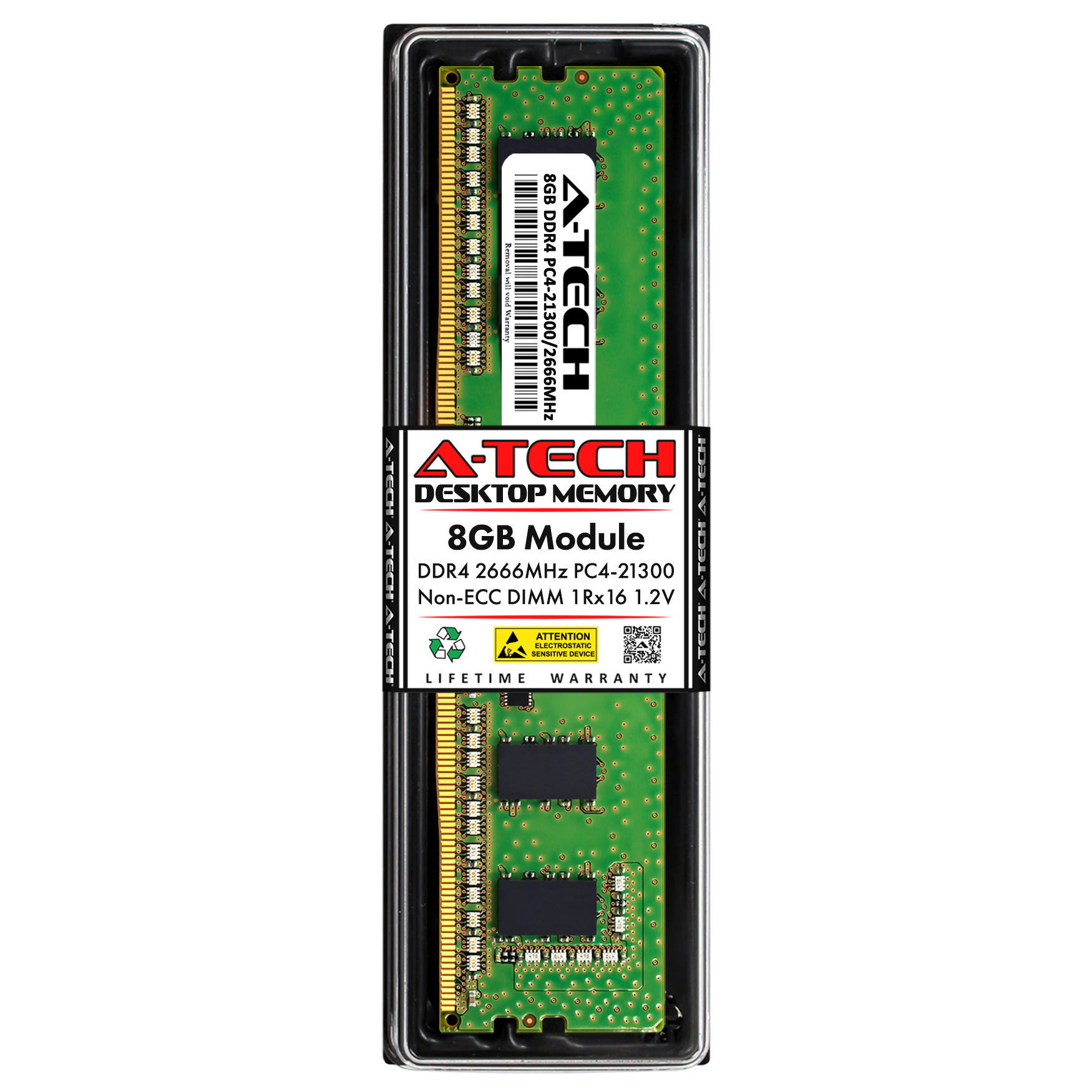 8GB DDR4 PC4-21300 DIMM Replacement for Kingston KVR26N19S6/8