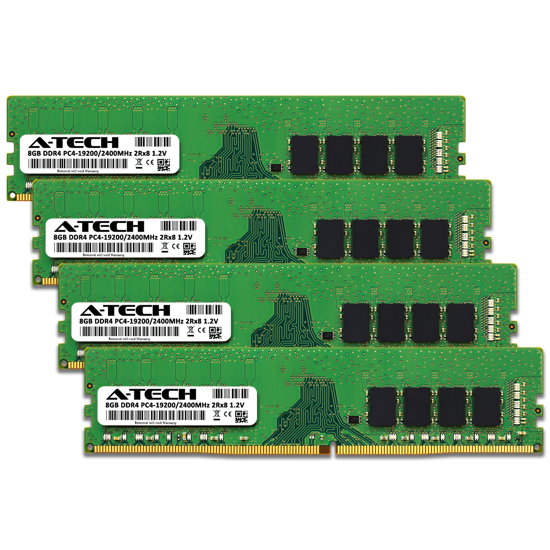 32GB Kit 4x 8GB DDR4-2400 DIMM Crucial CT4K8G4DFD824A Equivalent