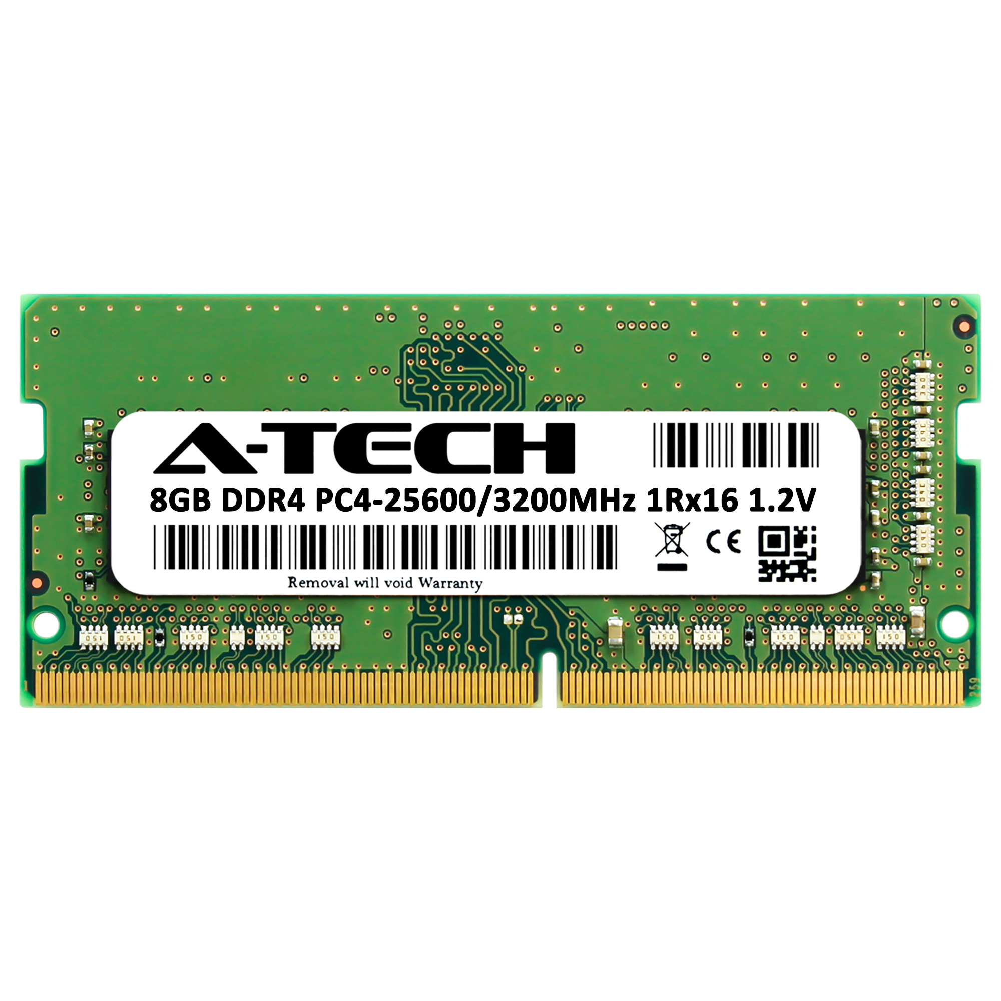 8GB DDR4-3200 SODIMM Kingston KVR32S22S6/8 Equivalent Laptop