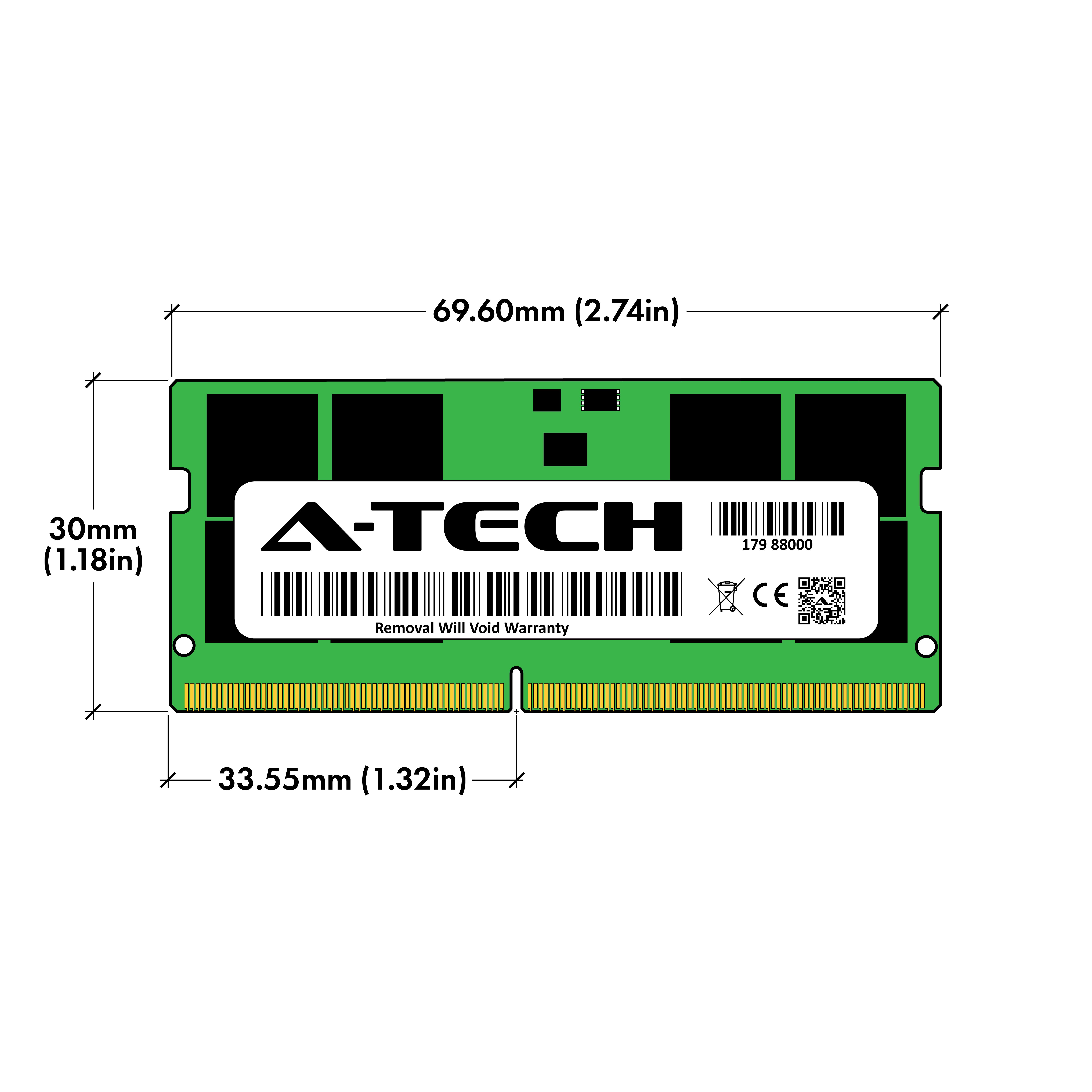 BARRETTE MÉMOIRE MICRON 8GO DDR5 4800 MHZ SODIMM