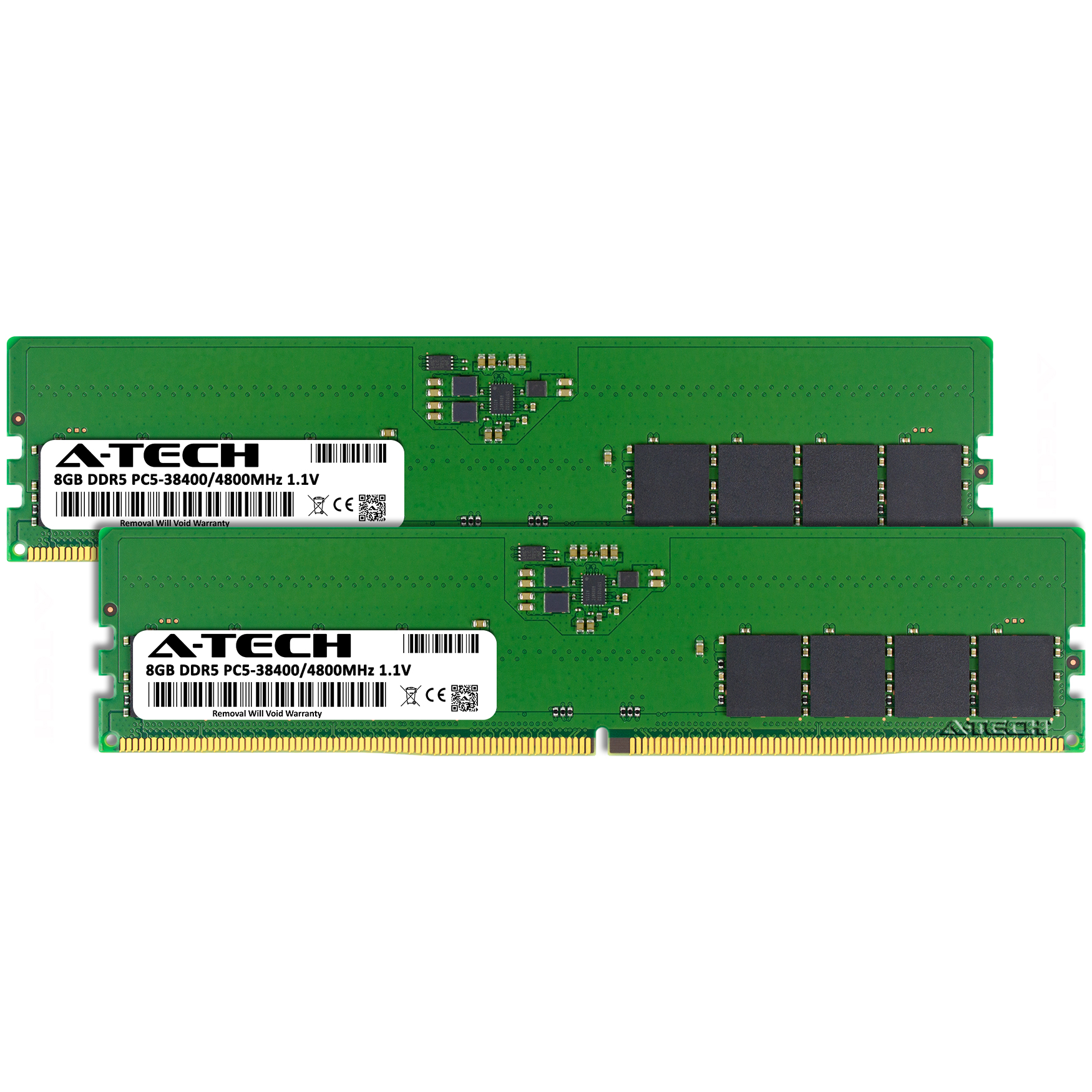 A-Tech 16GB Kit (2x 8GB) DDR5 4800 MHz Desktop PC5-38400 DIMM 288