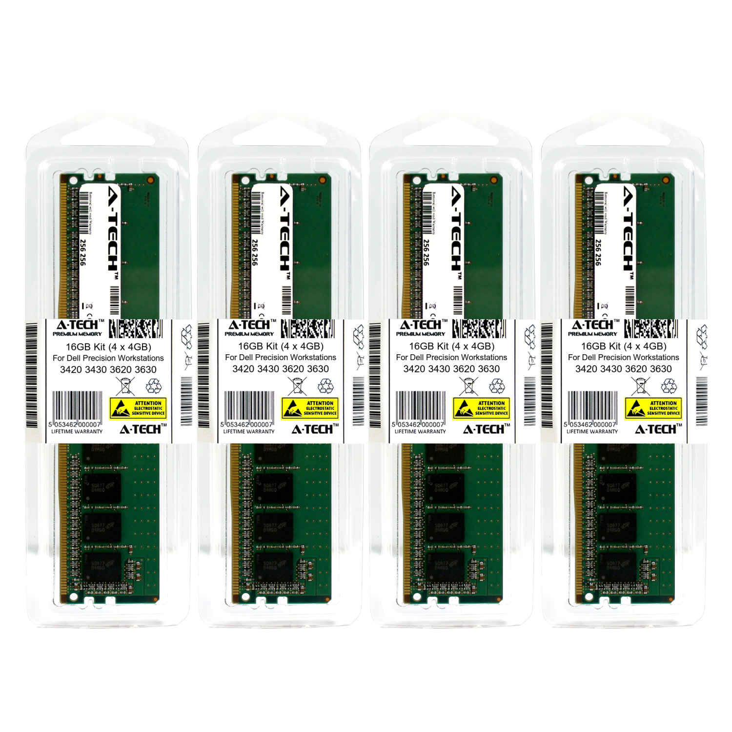 16GB Kit 4x 4GB For Dell Precision Workstations T 3420 3430 3620