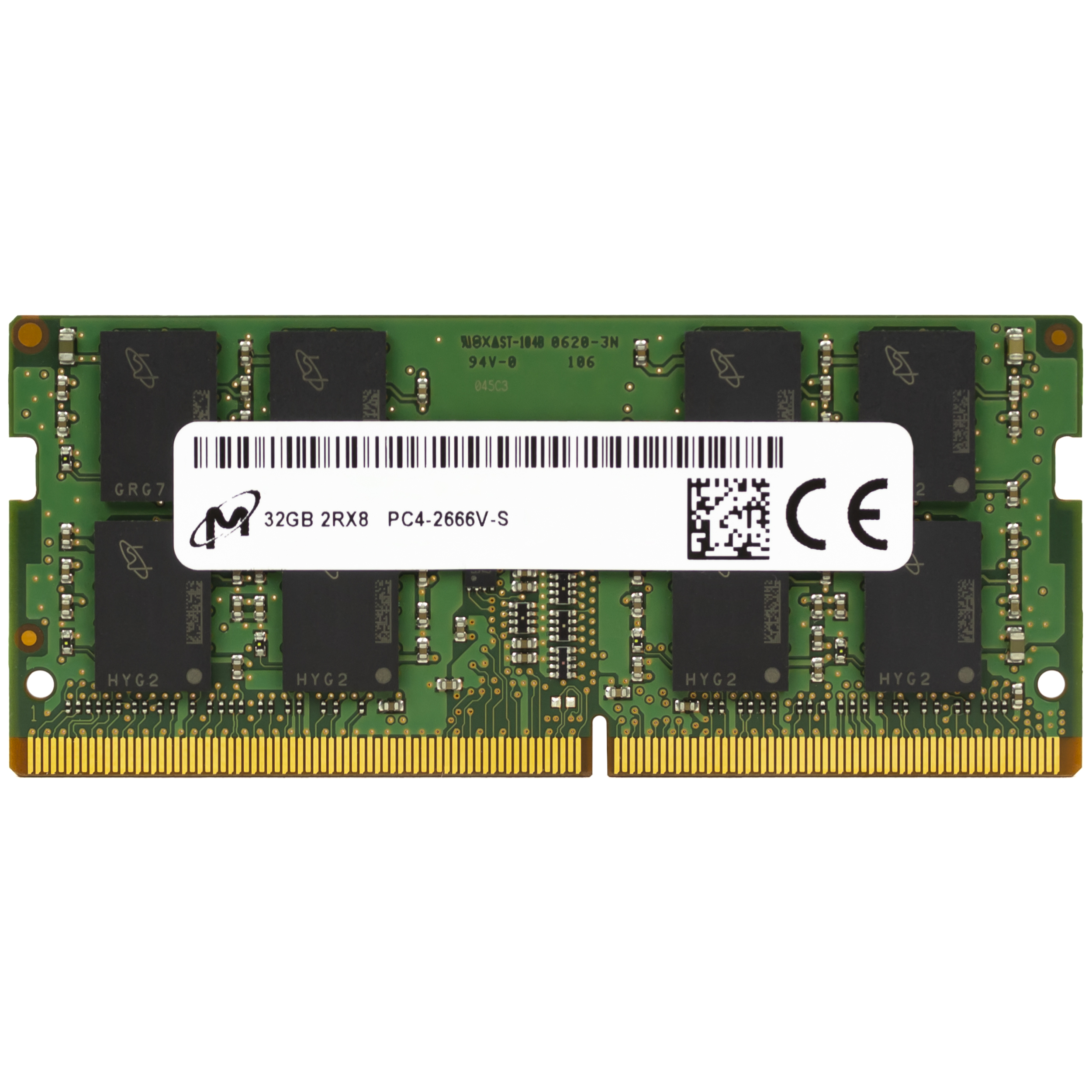 Micron 32GB DDR4 2666 MHz PC4-21300 SODIMM 260-Pin 2Rx8 Laptop