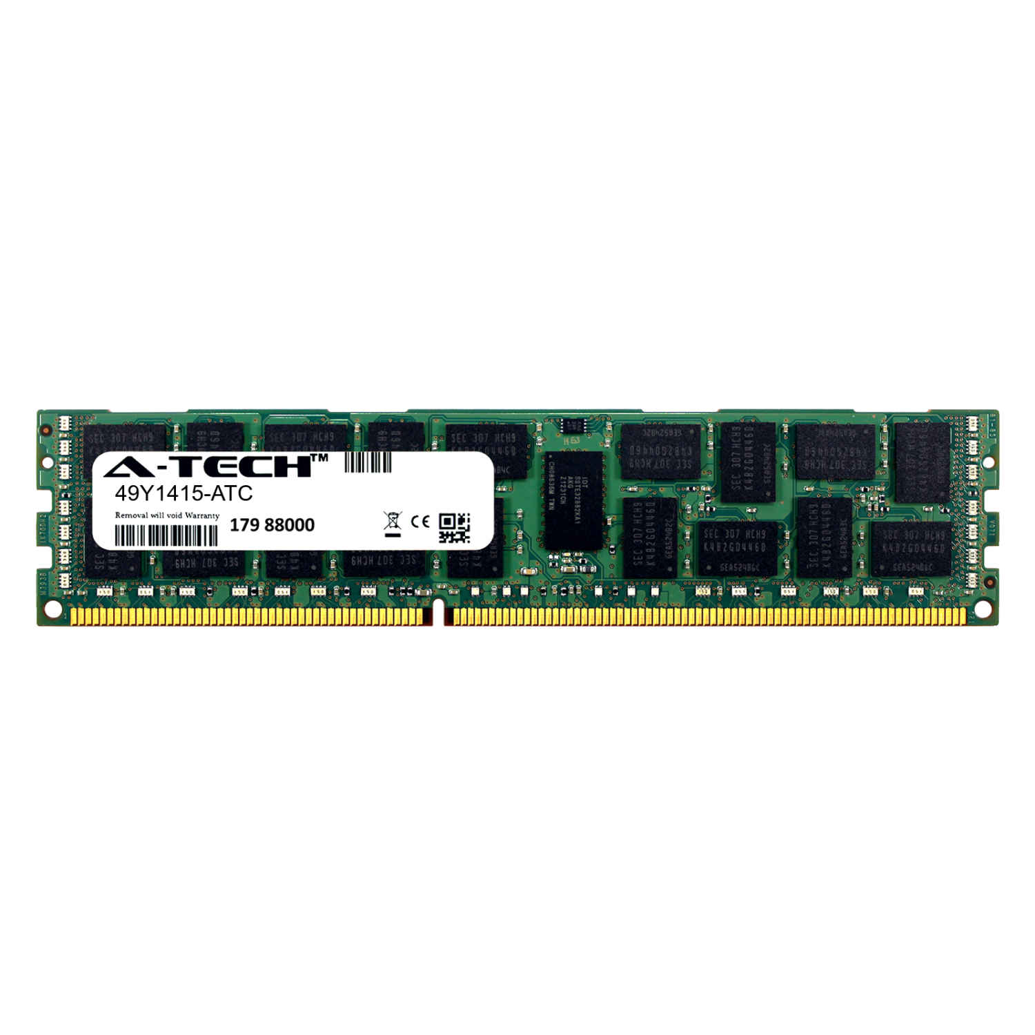 8GB DDR3 PC3-10600R 1333MHz RDIMM (IBM 49Y1415 Equivalent) Server