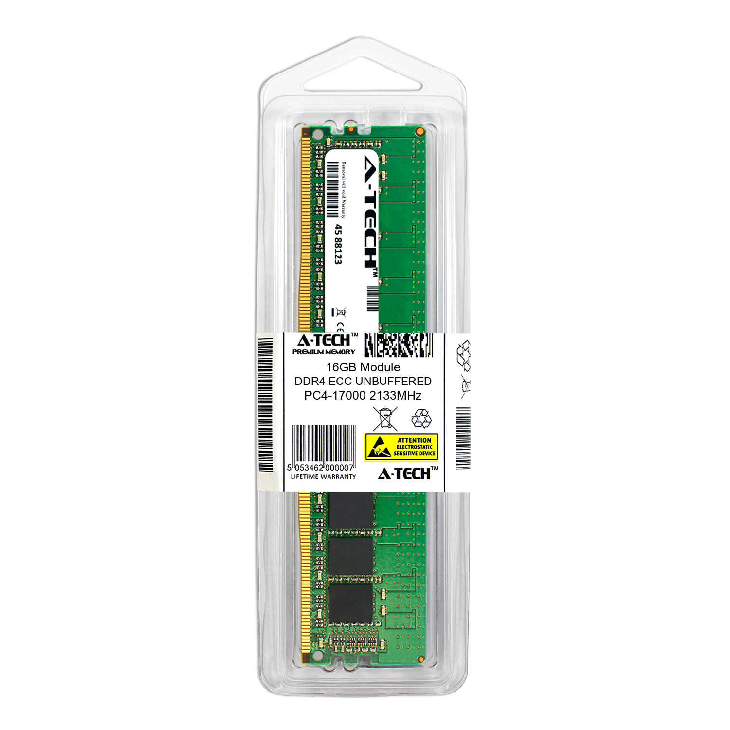 16GB PC4-17000 ECC UDIMM (Kingston KVR21E15D8K2/32 Equivalent