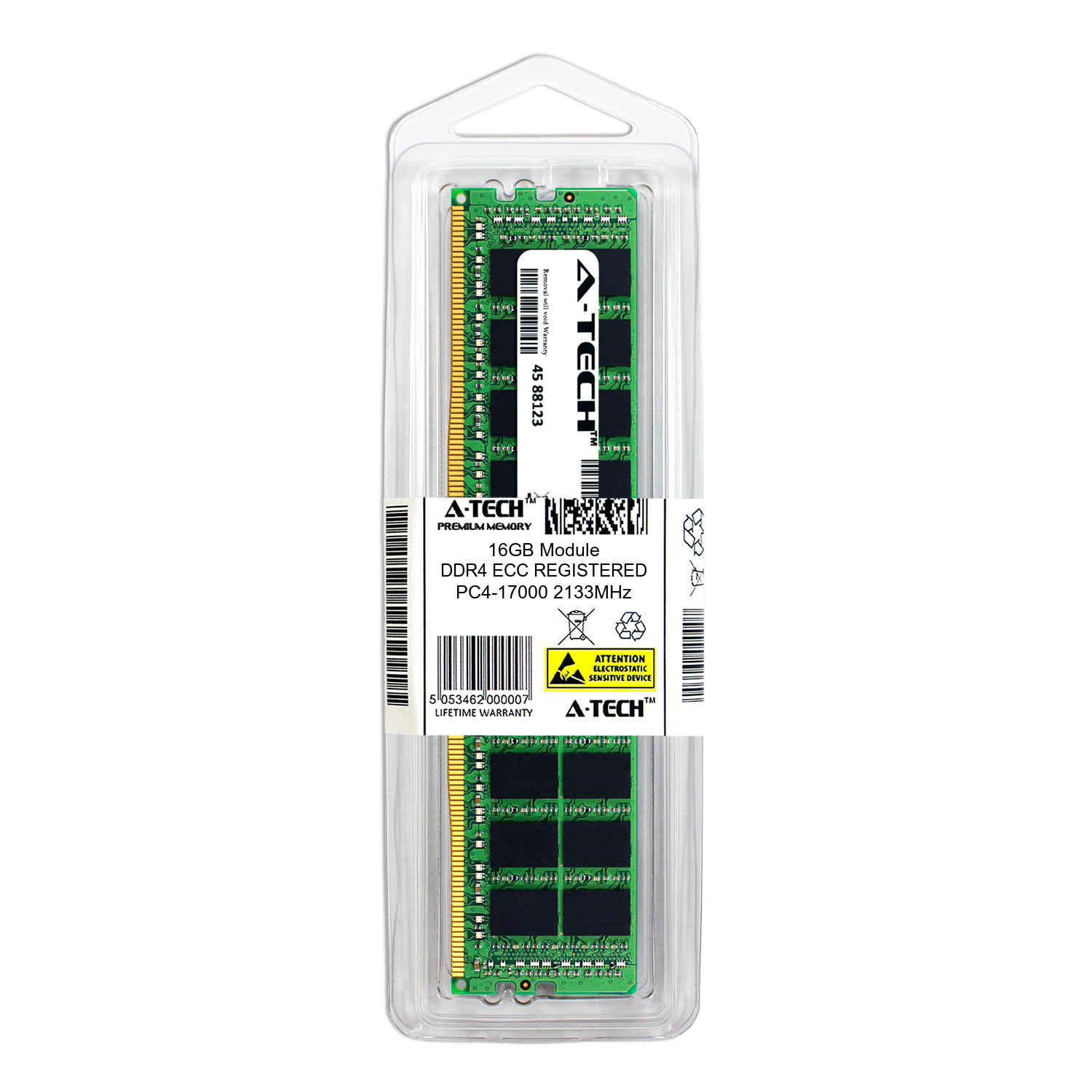 MTA36ASF2G72PZ-2G1A2IK-ATC Single Server Memory Ram Stick DDR4 2133MHz PC4-17000 ECC Registered RDIMM 2rx4 1.2v A-Tech 16GB Replacement for Micron MTA36ASF2G72PZ-2G1A2IK