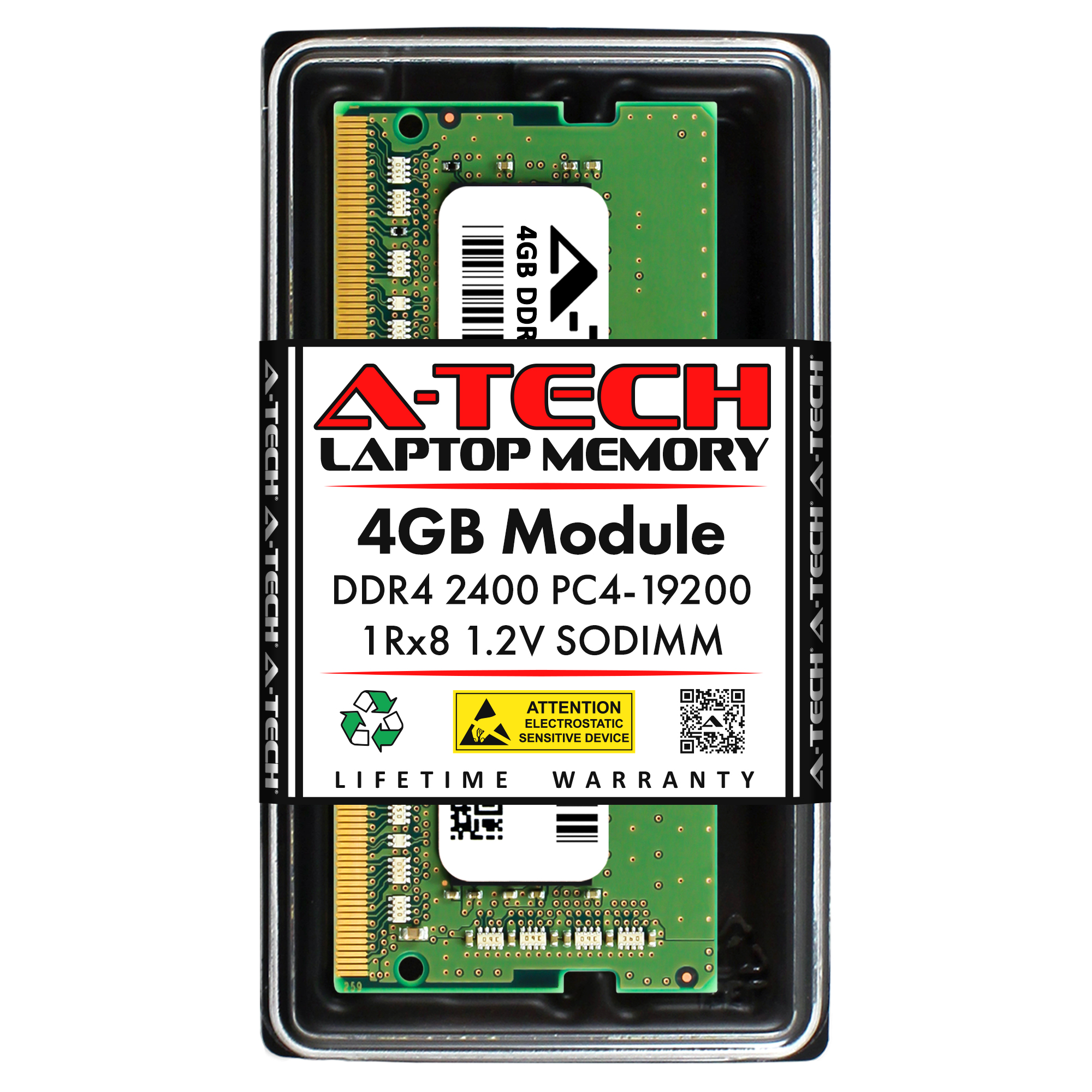 4GB DDR4 PC4-19200 2400MHz SODIMM (HP Z4Y84AA Equivalent) Memory